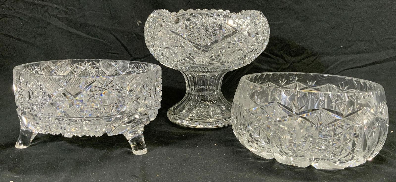 Lot 3 Assorted Cut Crystal Vessels (1 of 6)