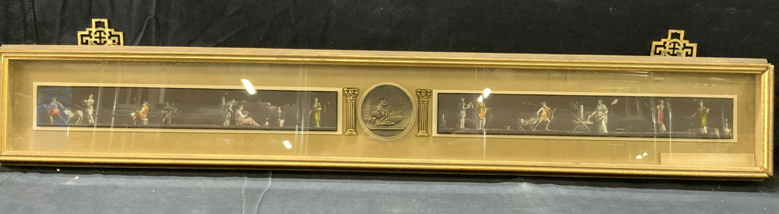 Roman Style Hand Painted Litho W Plaque (1 of 11)