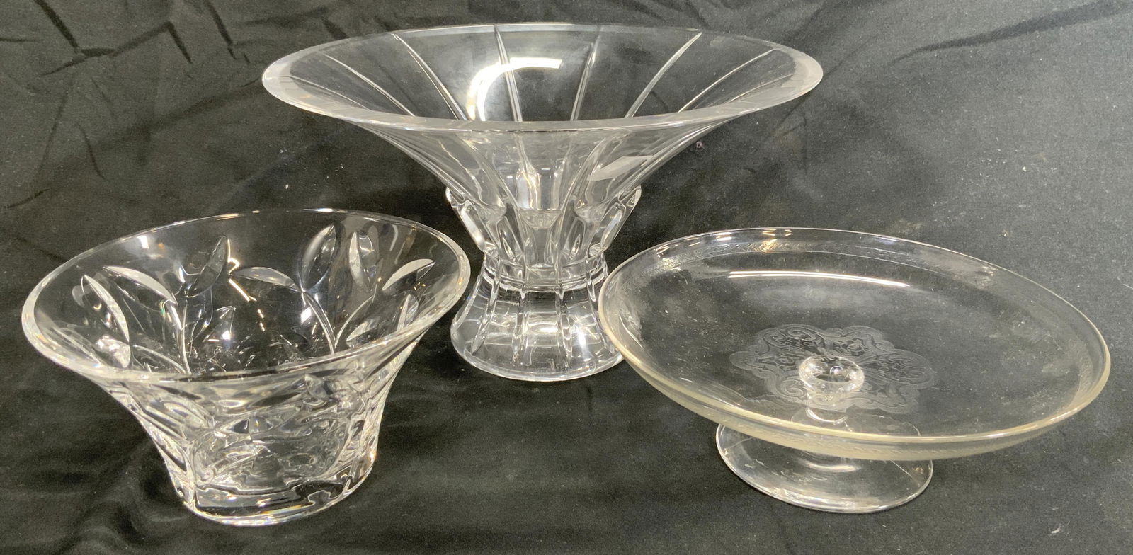 Lot 2 Cut Crystal Vessels & Tazza (1 of 6)