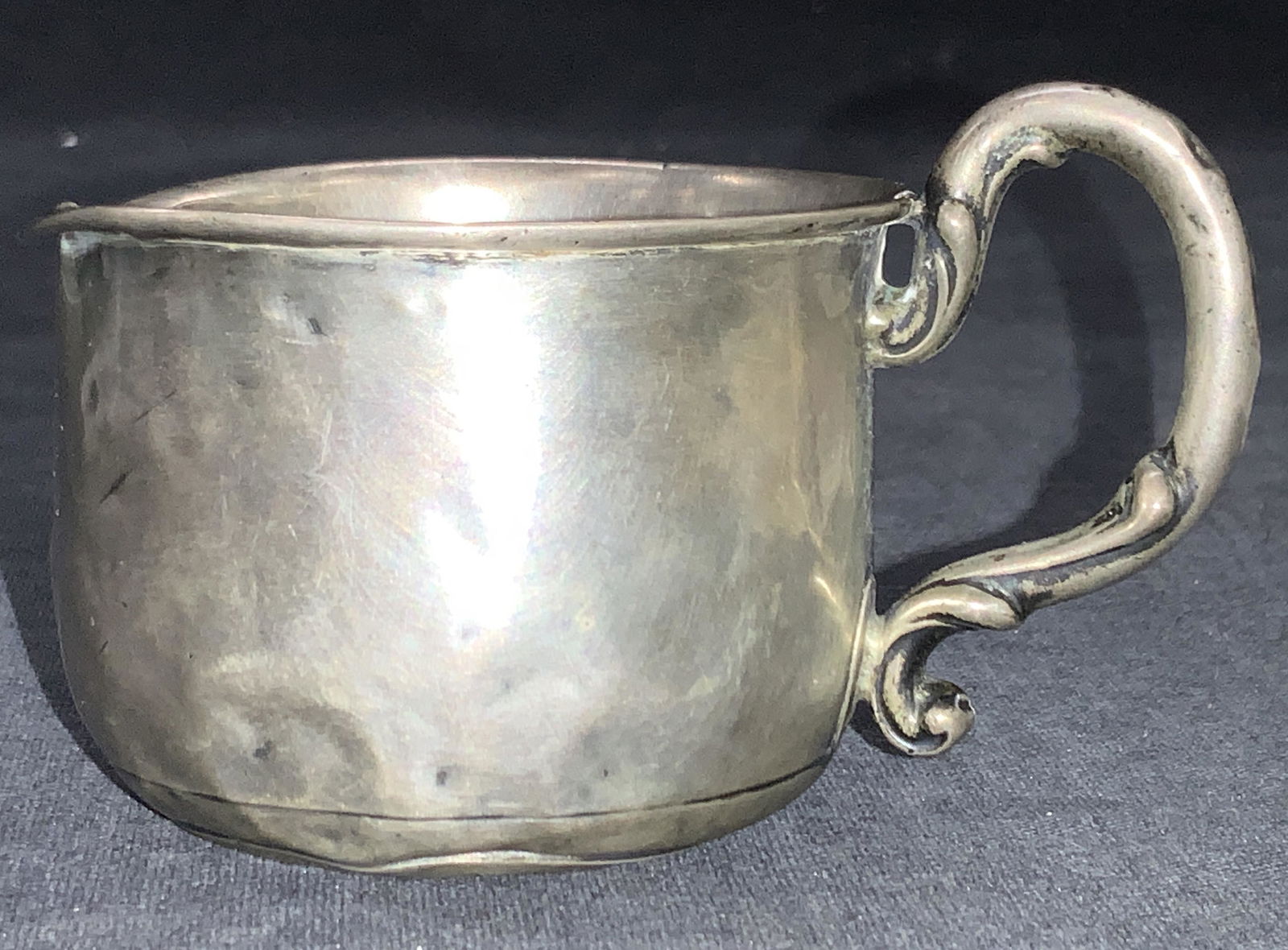 Vintage Sterling Childs Cup & Dust Bag (1 of 6)