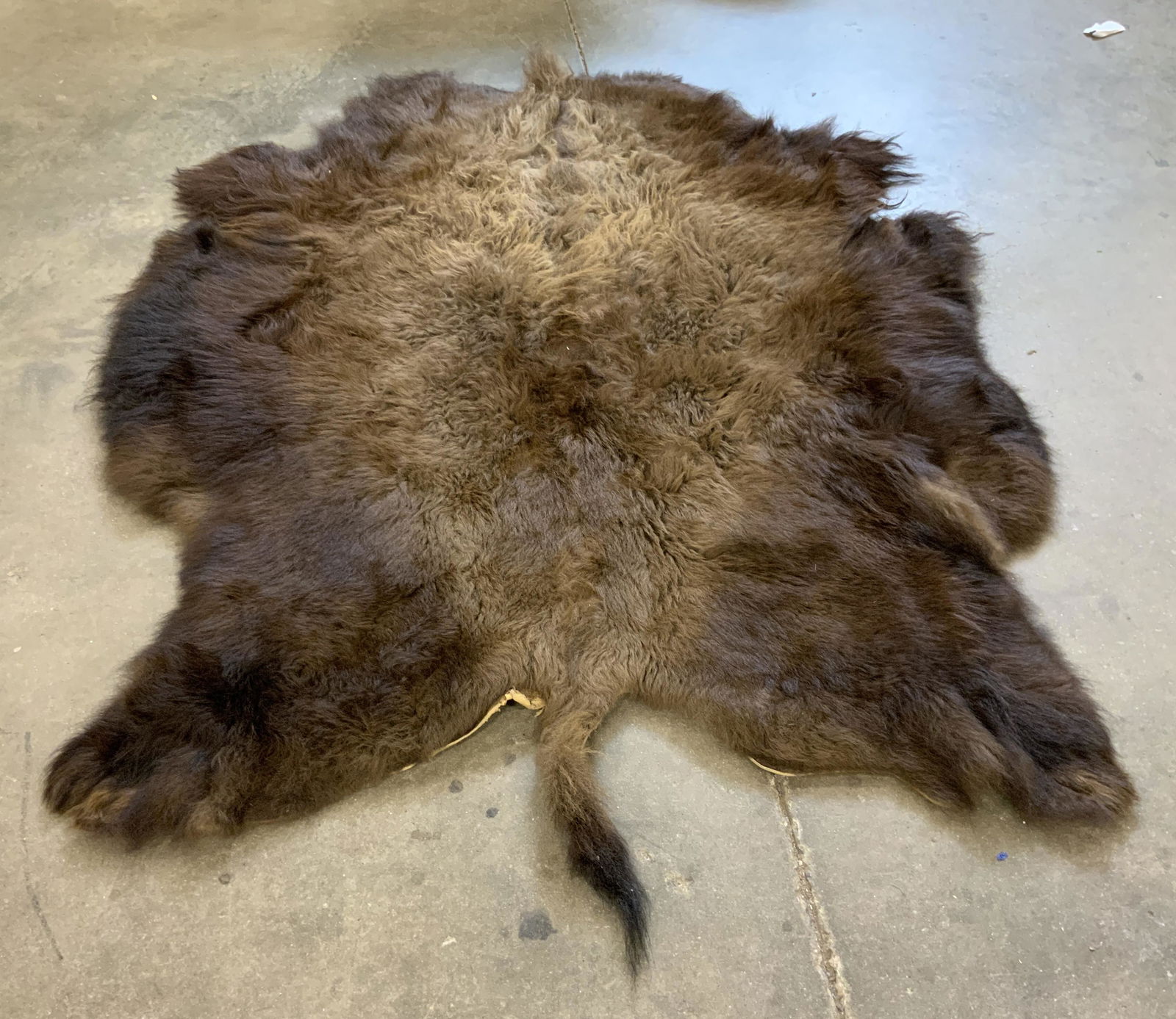 Vintage Buffalo Fur Rug Brown (1 of 6)