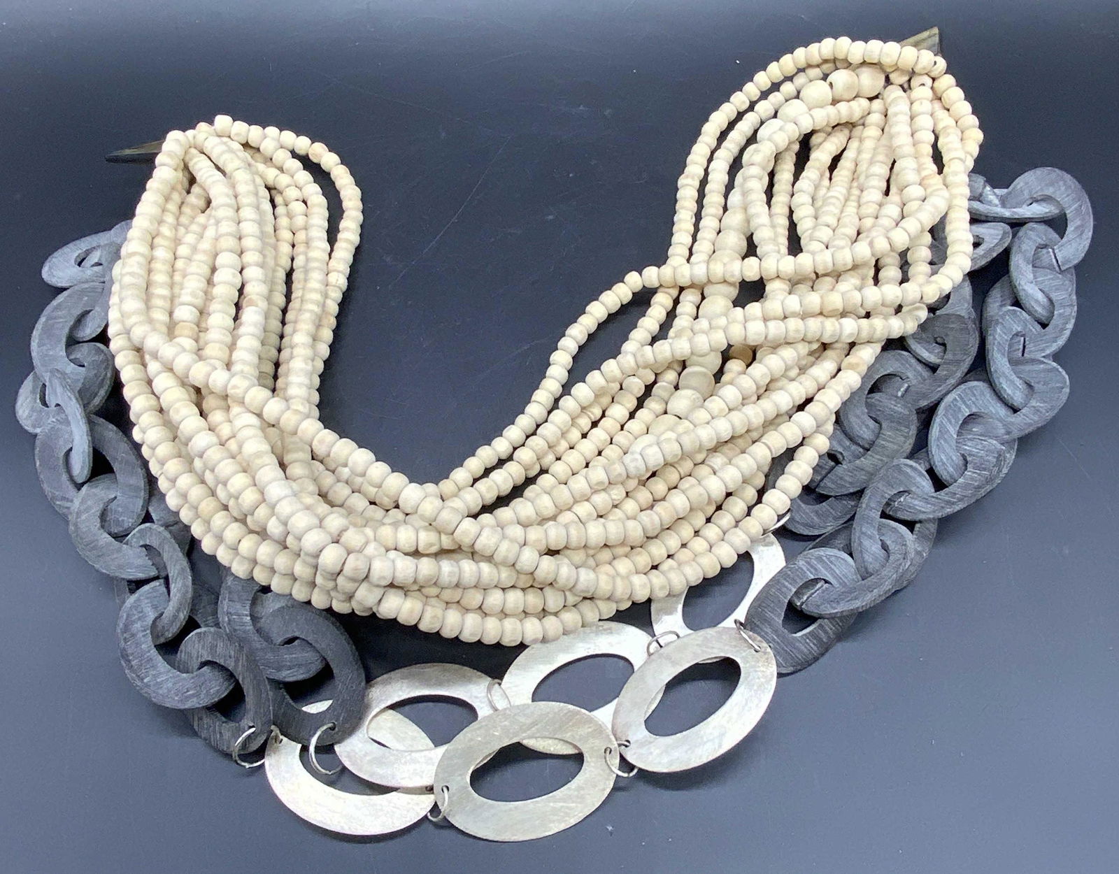 Lot 2 Chunky Wooden Necklaces, Jewelry (1 of 10)