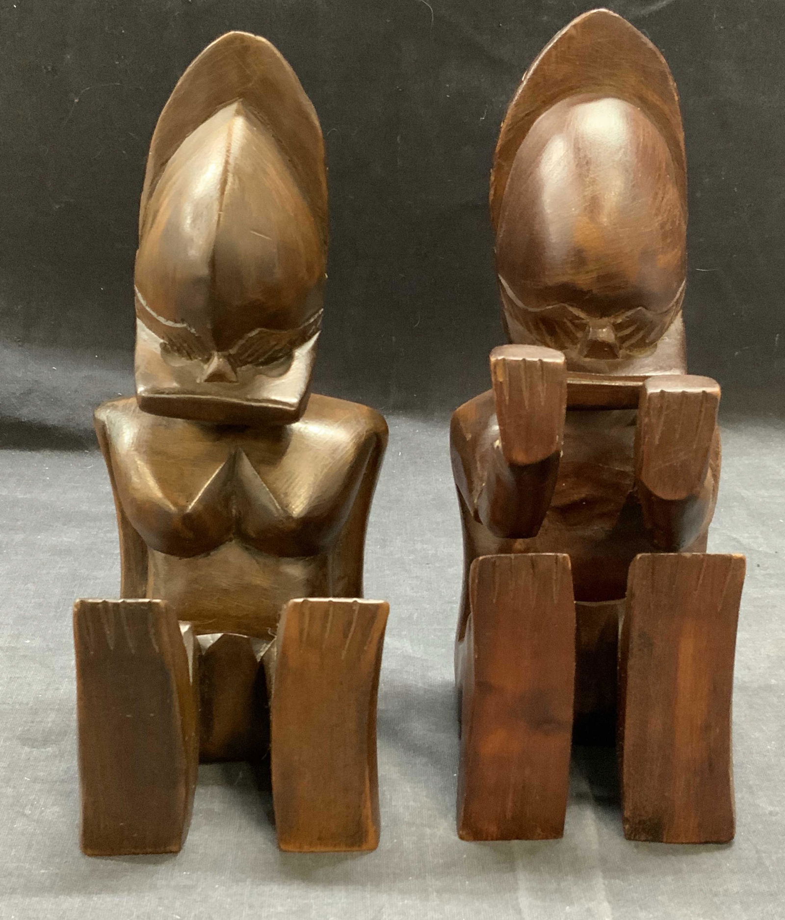 Lot 2 Hand Carved Wood Tribal Figurines (1 of 12)