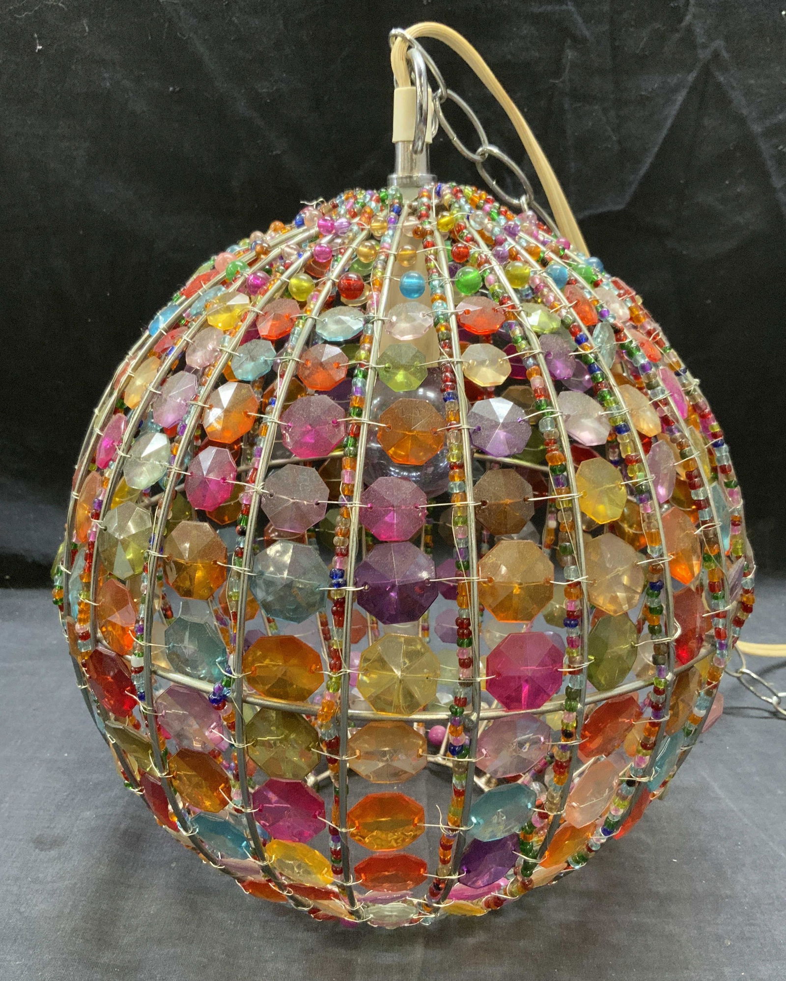Balkan Beads Rainbow Pendant Lamp (1 of 6)