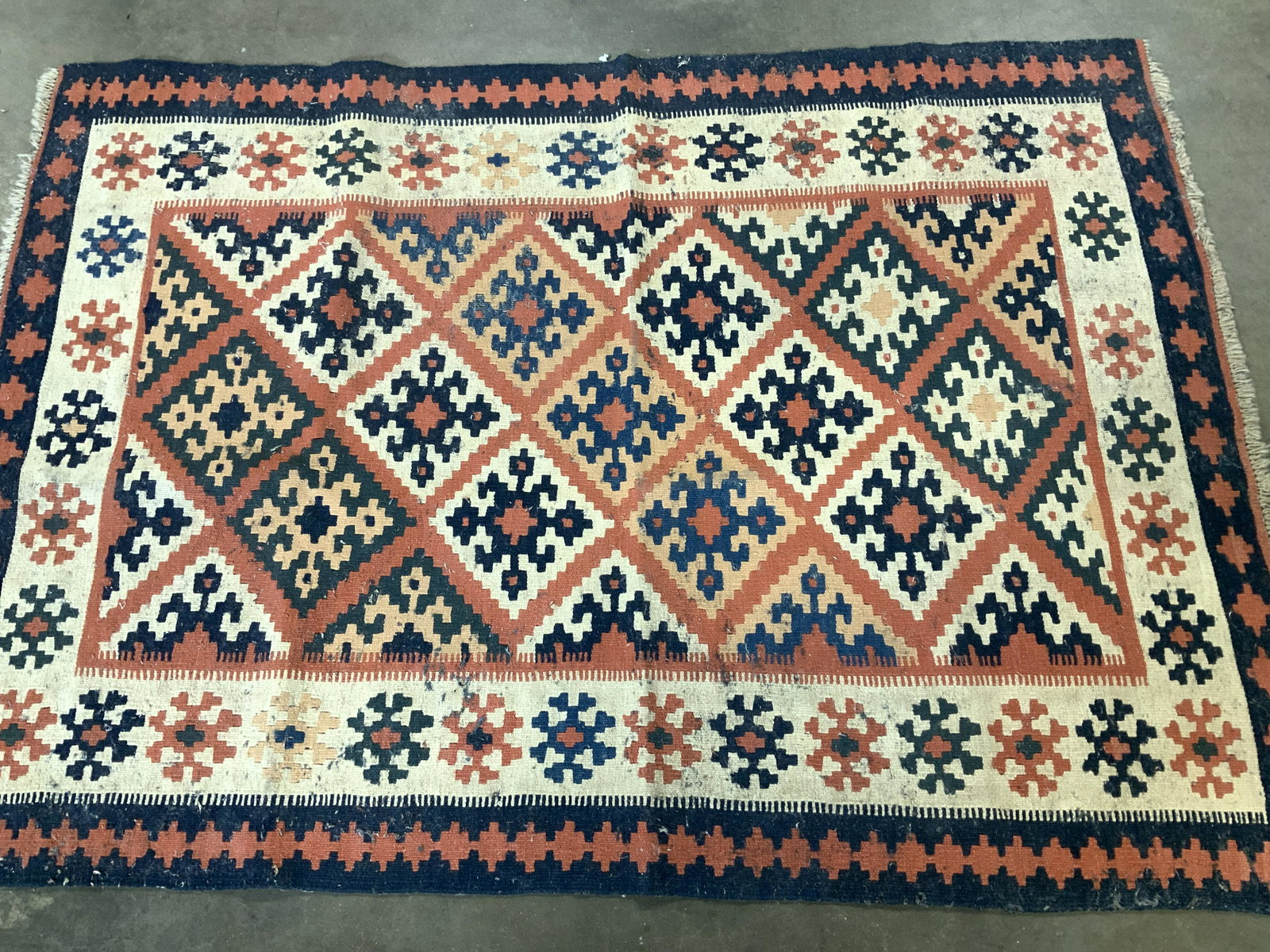 Hand Loomed Geometric KILIM Area Rug (1 of 8)