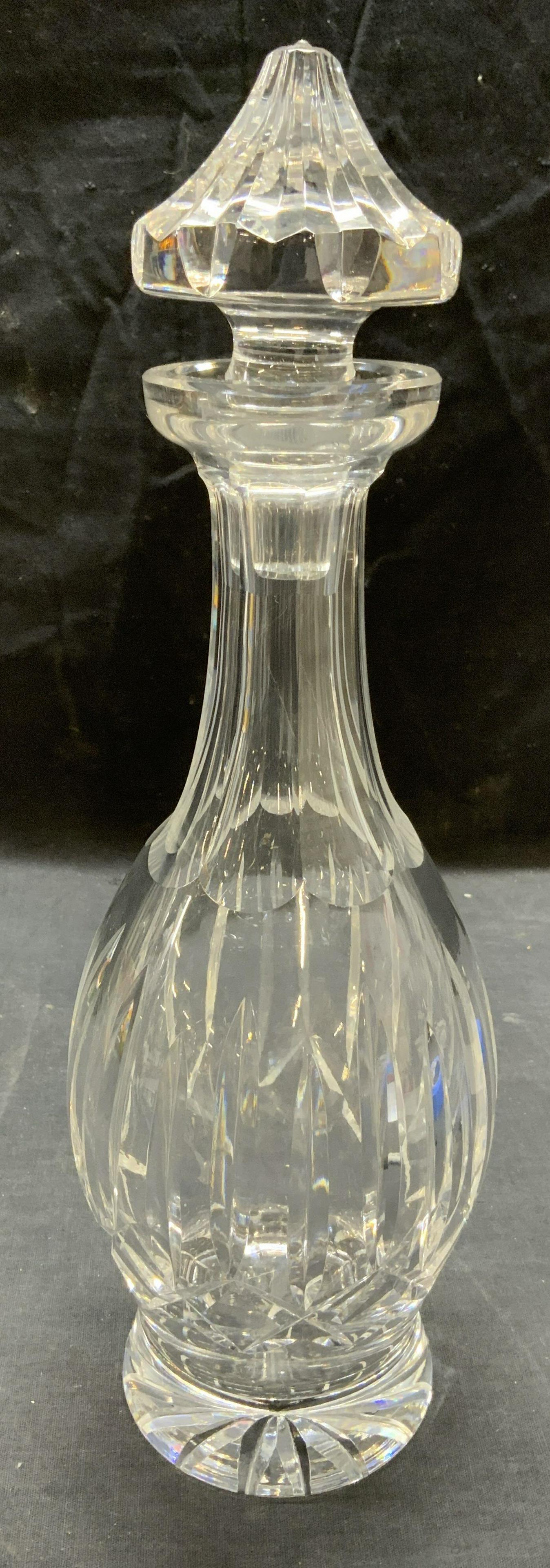 Thick Walled Cut Crystal Decanter (1 of 6)
