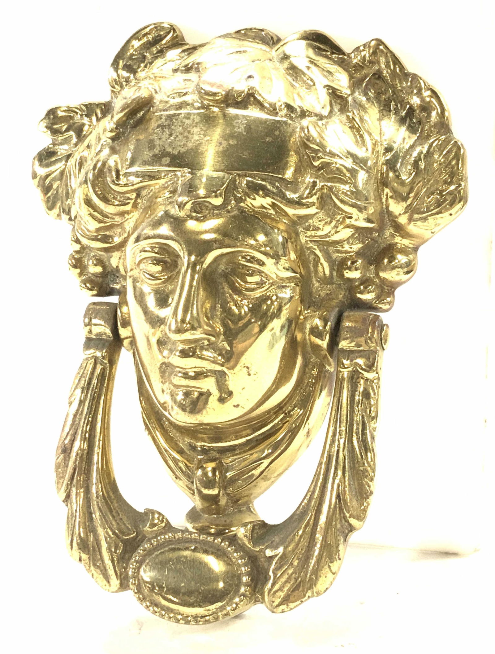 Heavy Solid Brass Neoclassical Door Knocker (1 of 6)