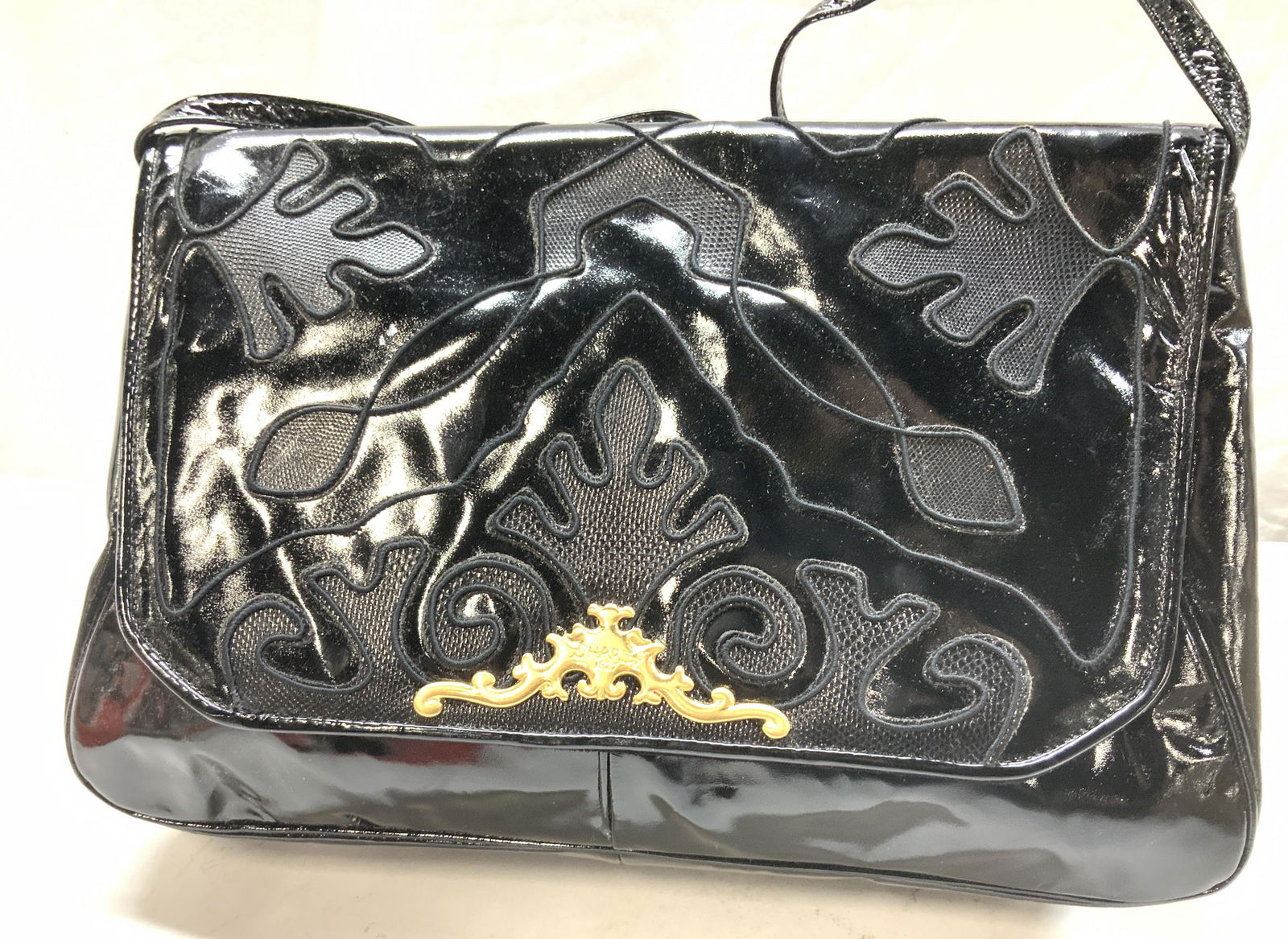 Sharif Patent Leather Clutch / Crossbody Bag USA (1 of 9)