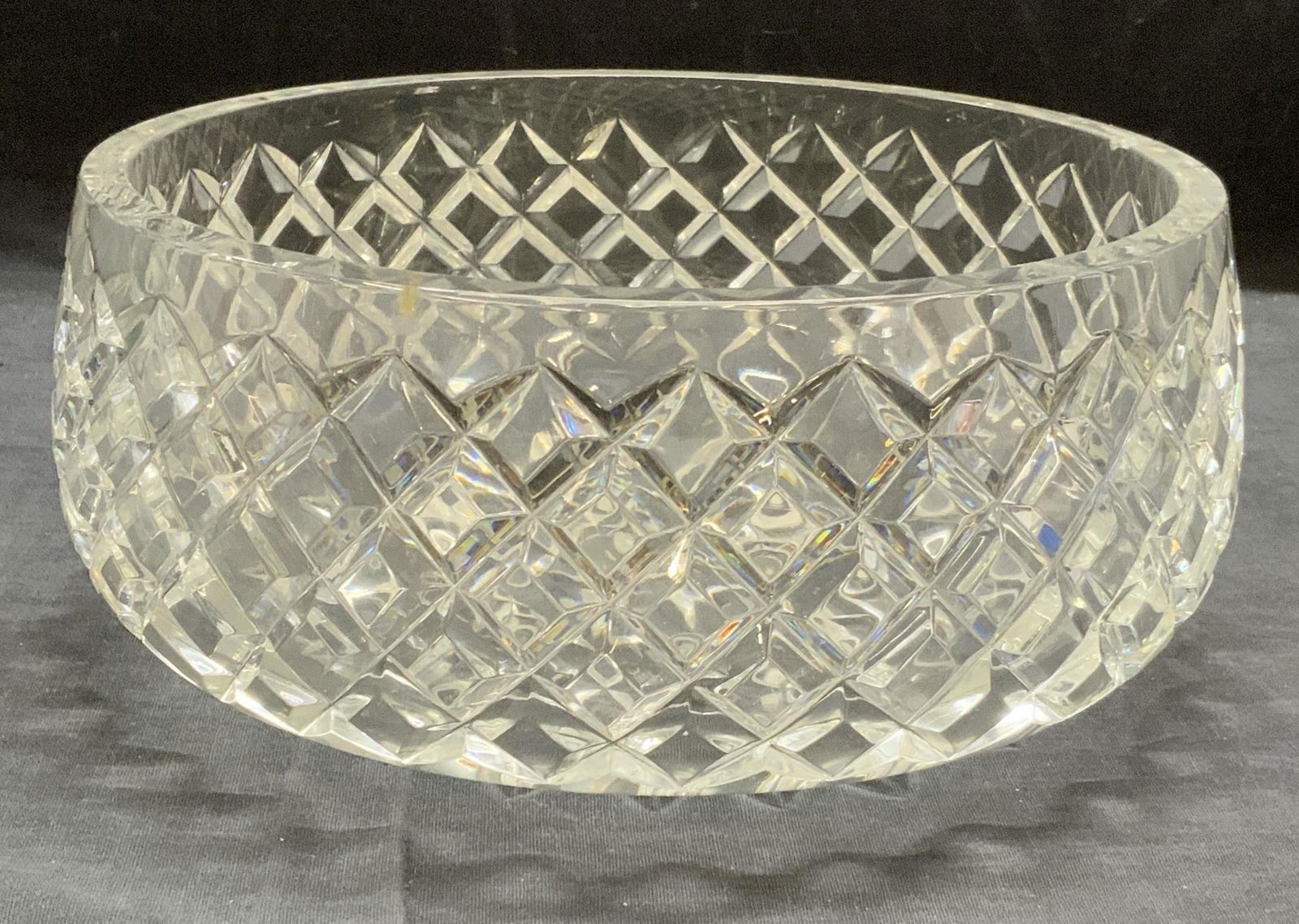 Diamond Pattern Cut Crystal Bowl (1 of 6)