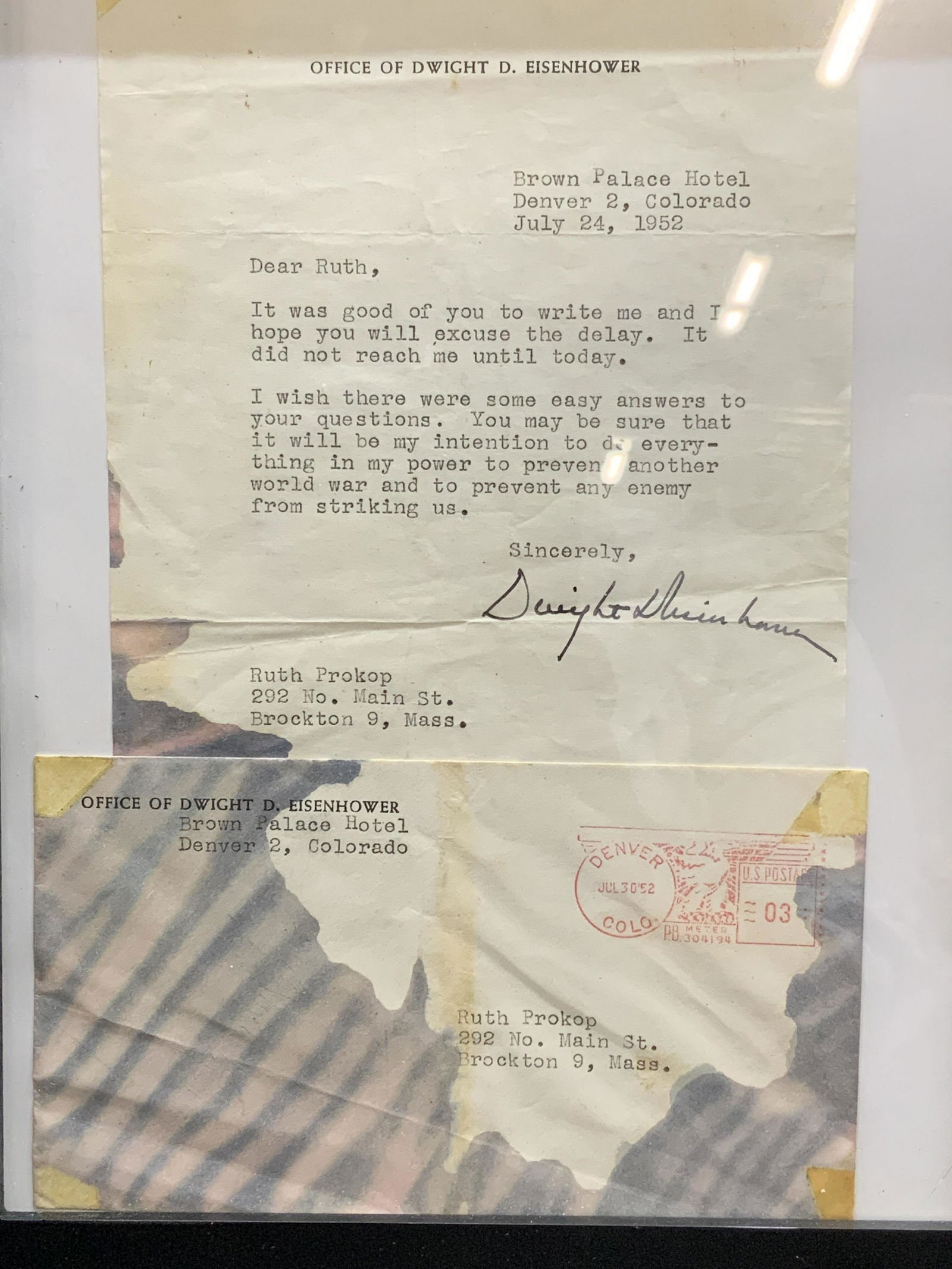 Dwight D Eisenhower Signed Personal Letter (1 of 6)