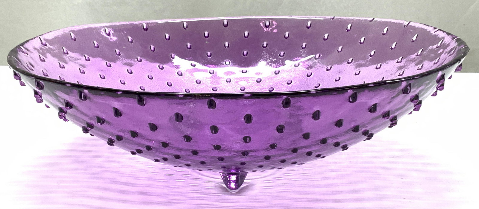 Thick Walled Amethyst Crystal Centerpiece Bowl (1 of 6)