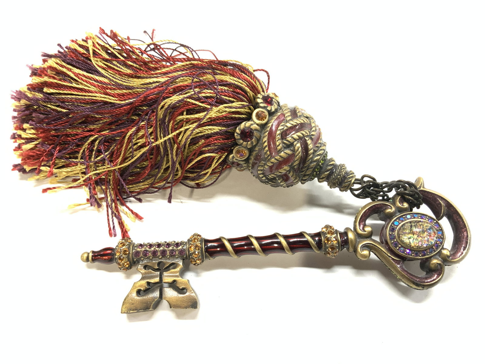 Jay Strongwater Enamel & Crystal Skeleton Key (1 of 7)