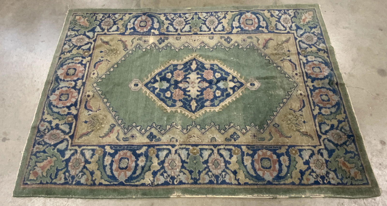 Vintage Turkish Floral Patterned Area Rug (1 of 11)