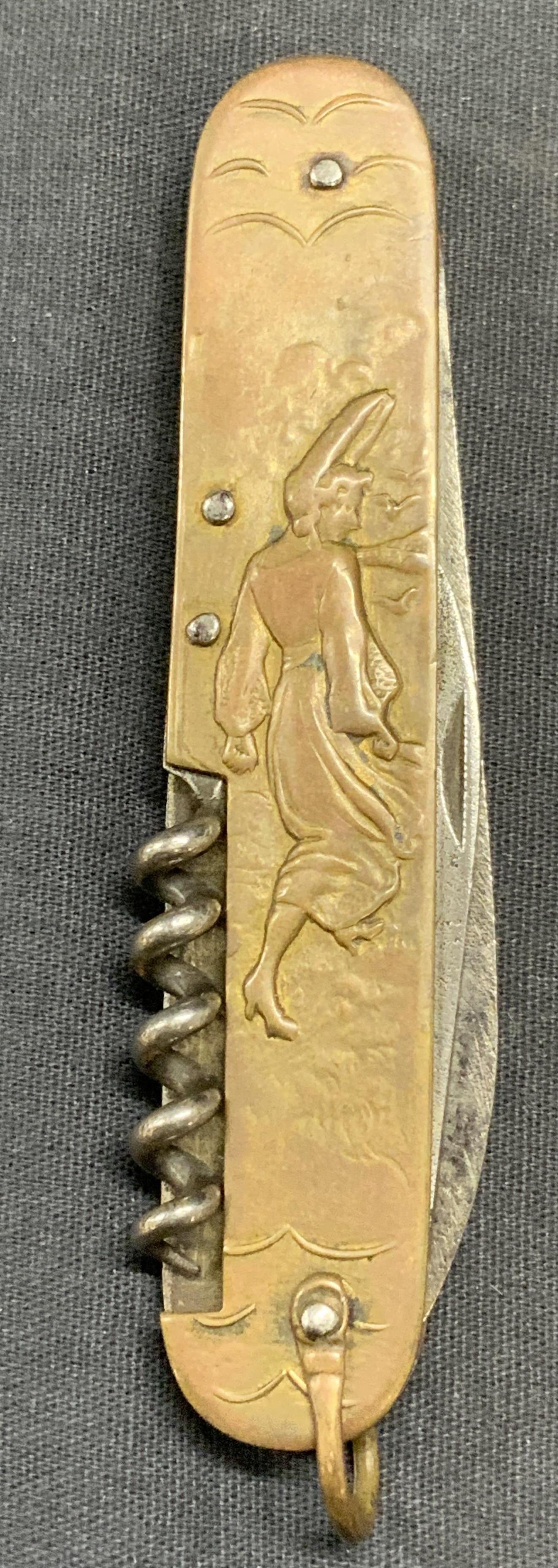 Vintage Brass Figural Pocket Knife (1 of 6)