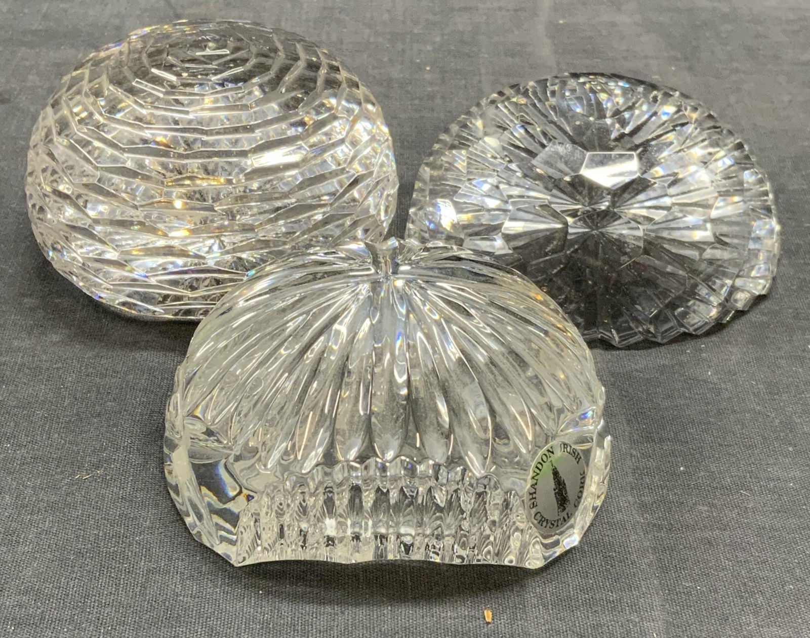 Lot 3 SHANDON Irish Crystal Paperweight, More (1 of 10)