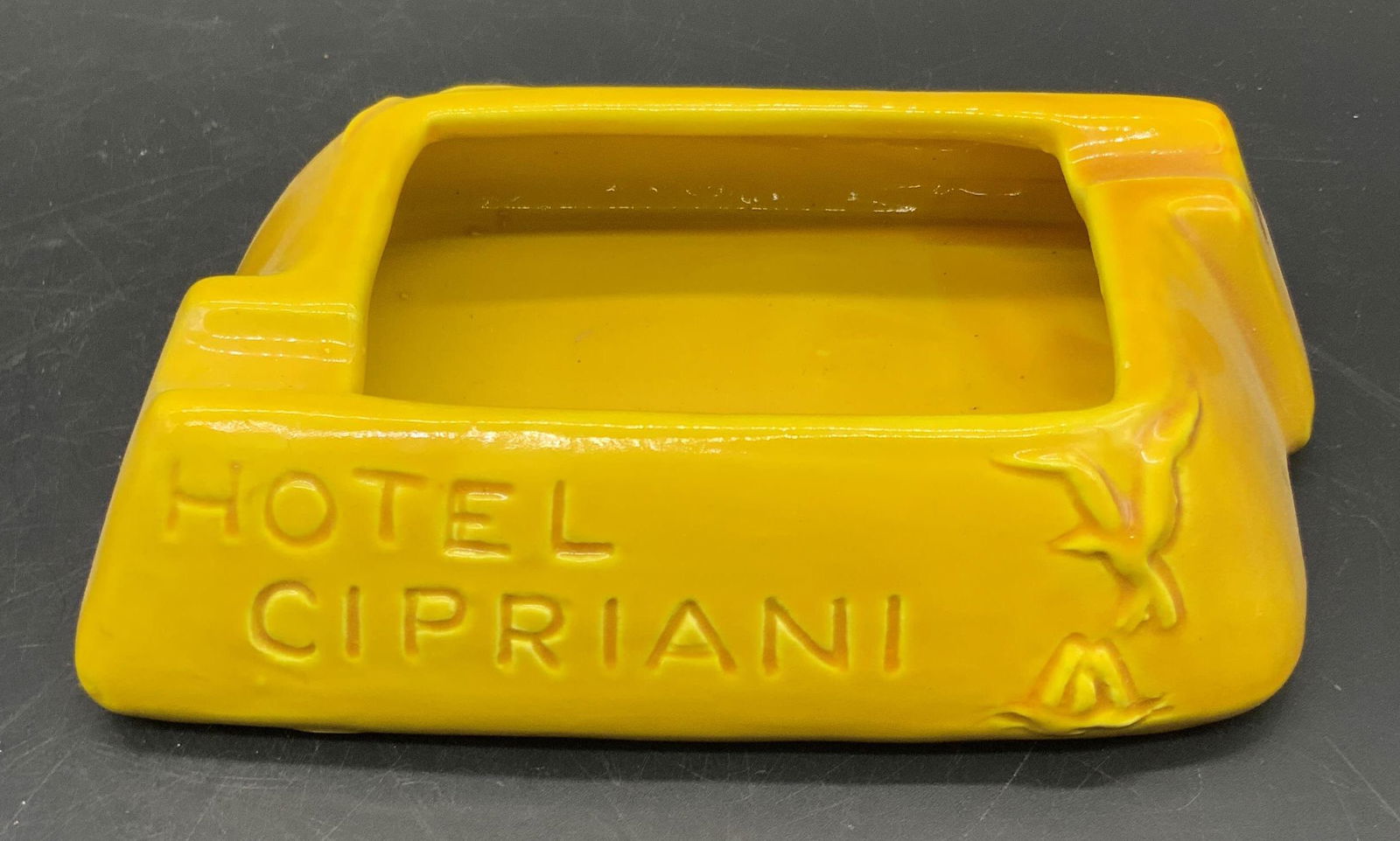 HOTEL CIPRIANI VENEZIA Yellow Ceramic Ashtray (1 of 8)