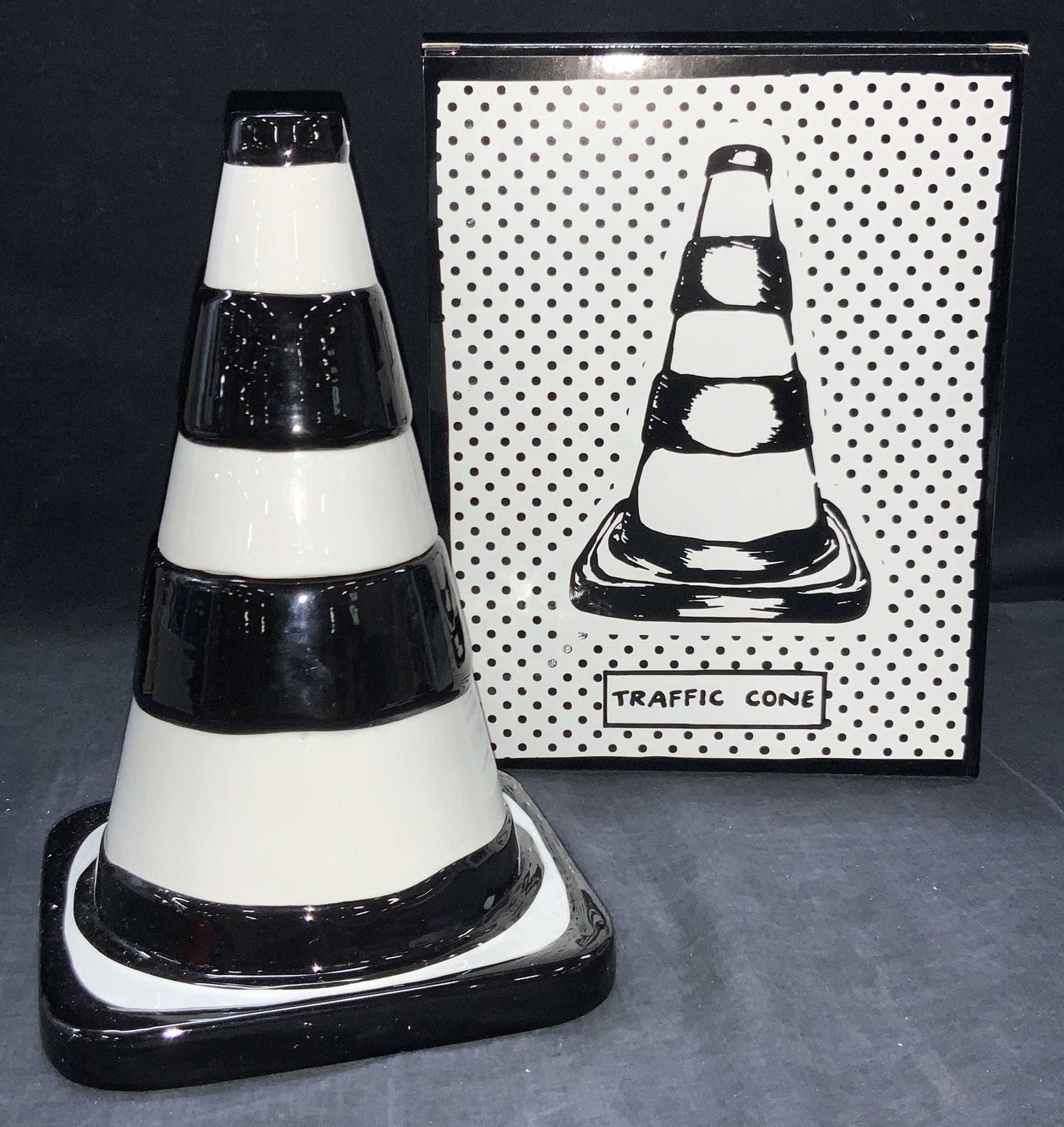 JOSHUA VIBES Traffic Cone Ceramic Sculpture W Box (1 of 9)