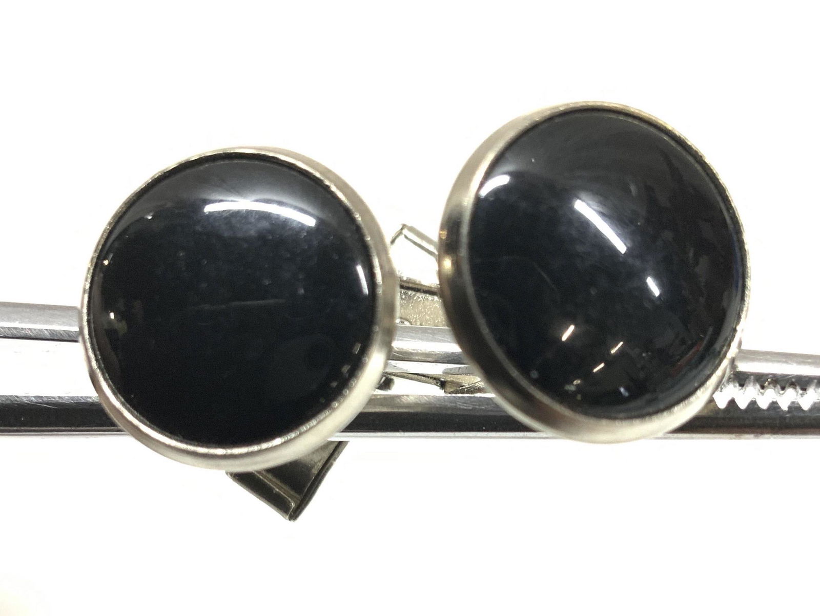 Pioneer Silver tone and Enamel Cufflinks (1 of 6)