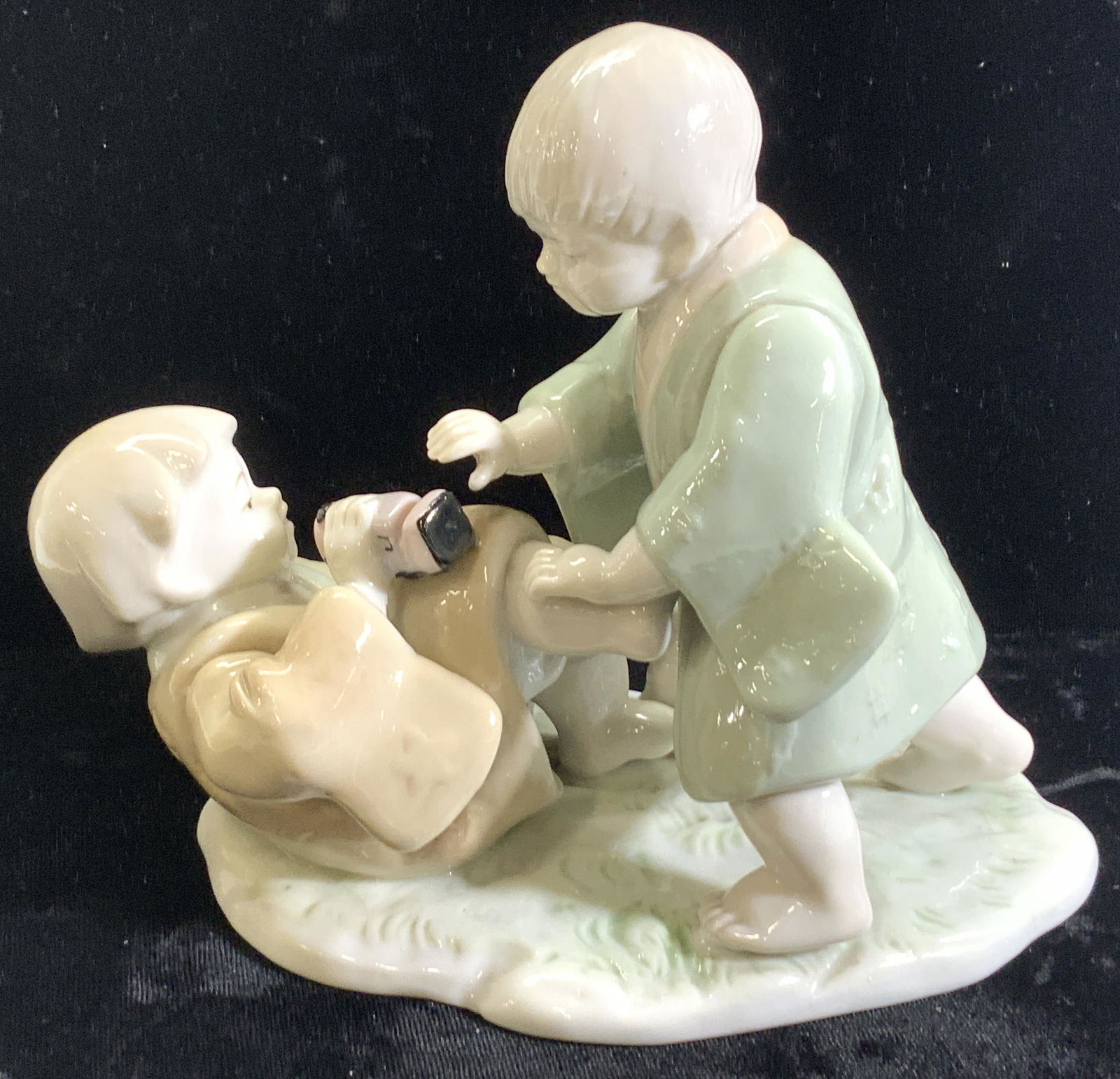 Asian Porcelain Statue, Asian Boys Playing (1 of 6)