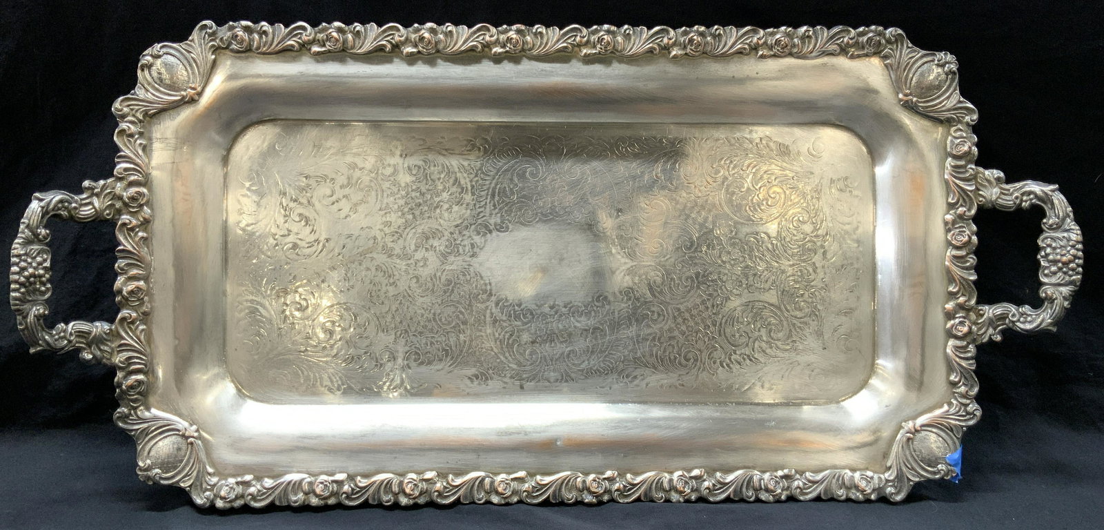 25x12 Inch Silver Plate On Copper Serving Platter (1 of 9)