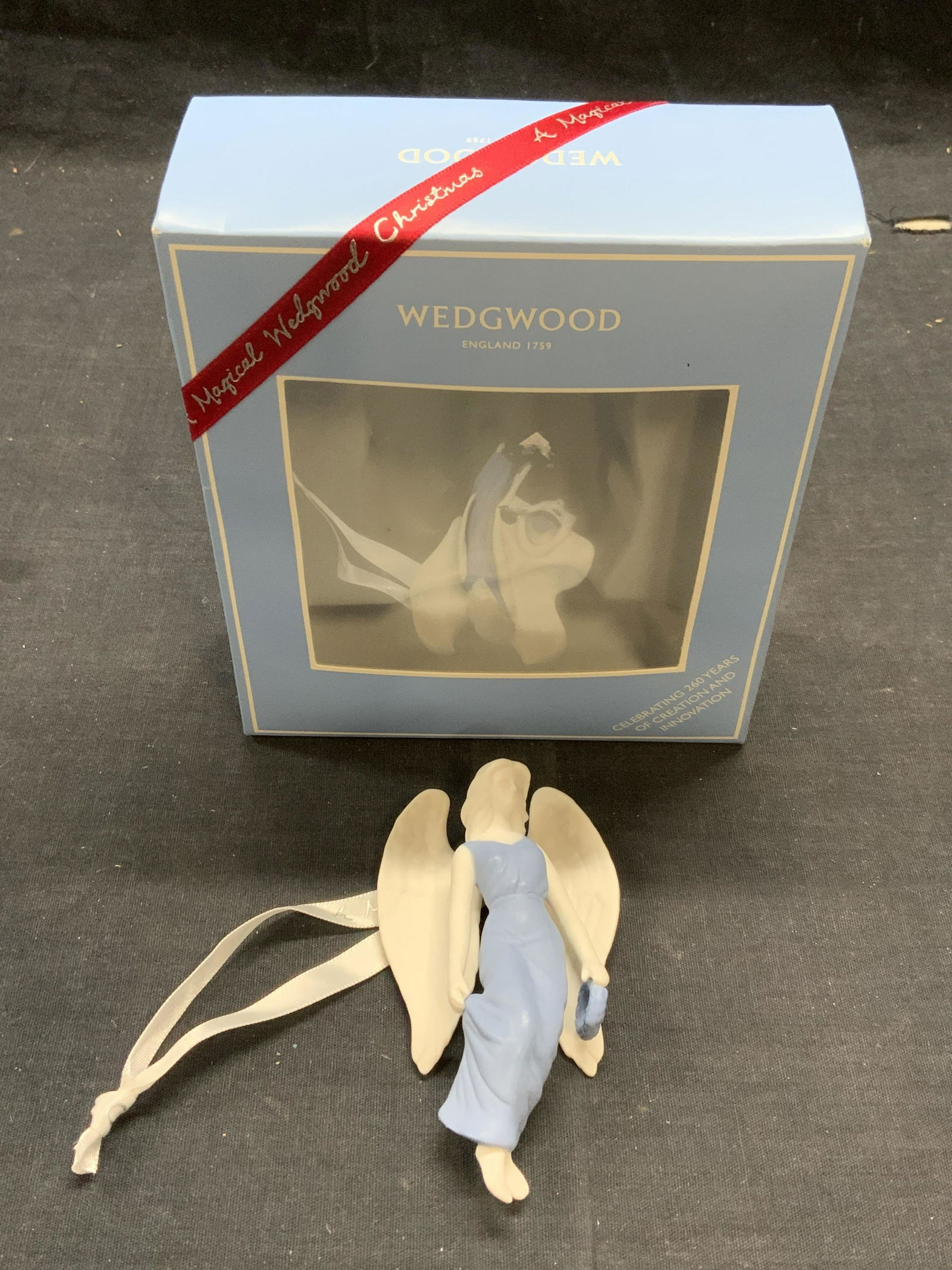Wedgwood Jasperware Christmas Angel Ornament W Box (1 of 7)