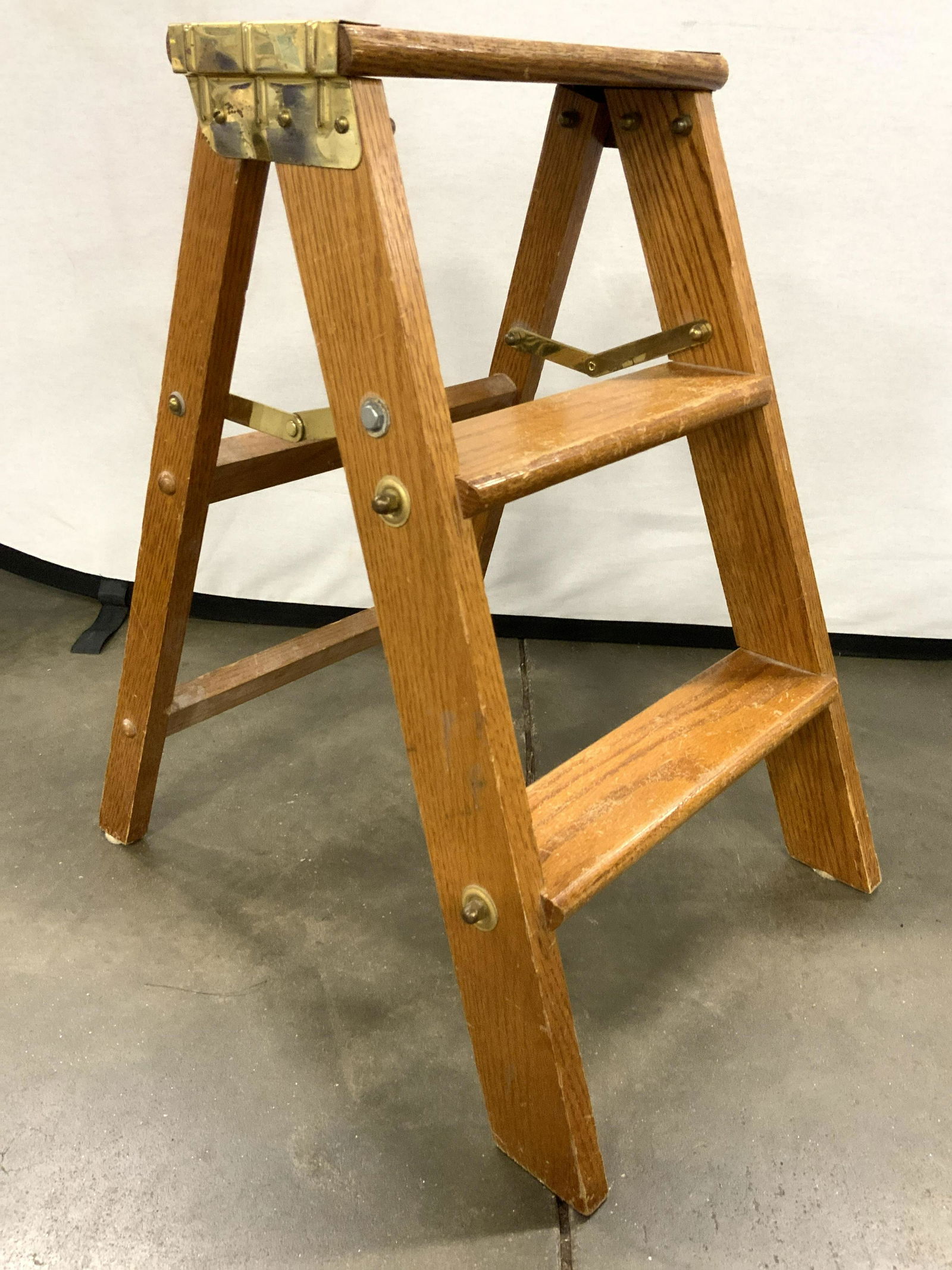 Vintage Wooden Stepladder Step Stool (1 of 8)