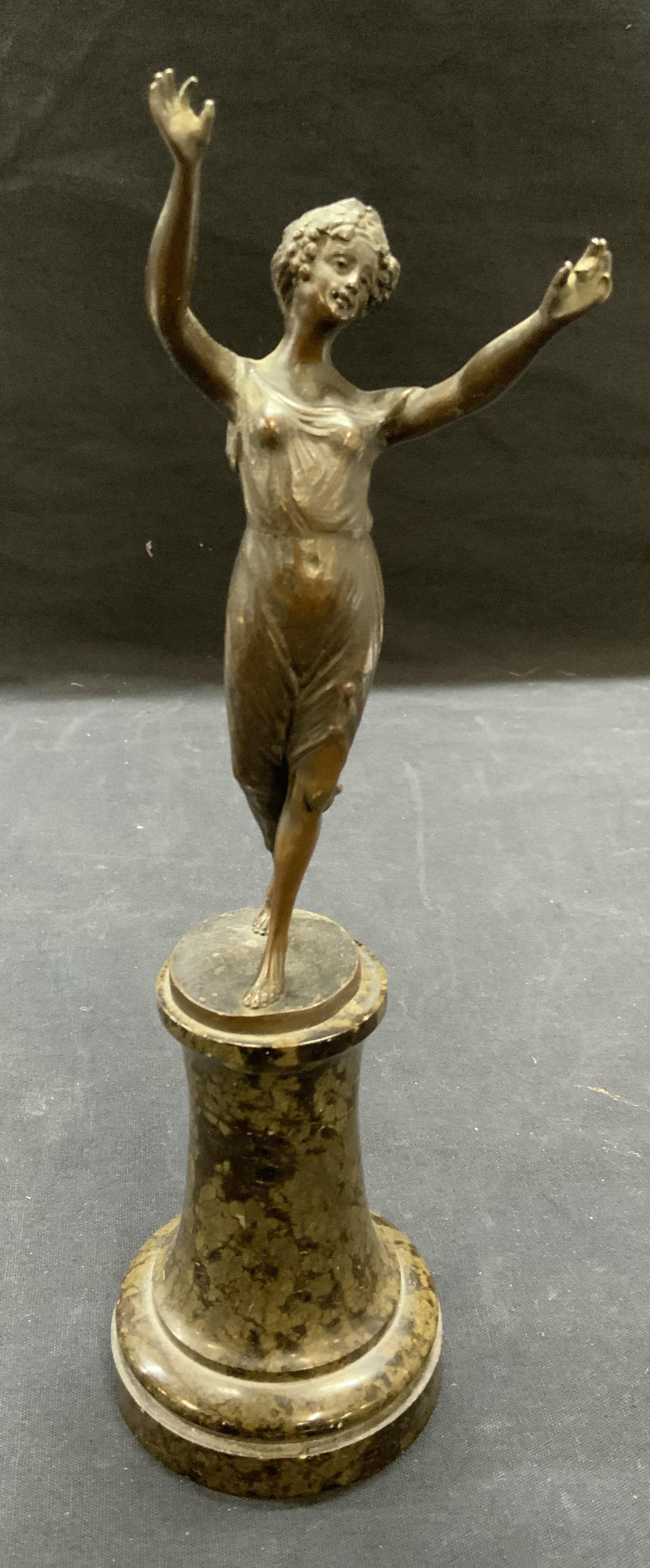 Bronze & Marble Figural Statuette (1 of 6)