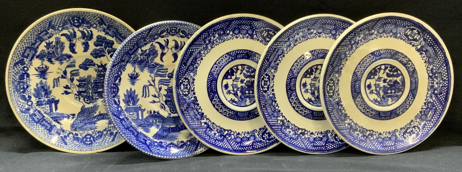 Lot 5 Vintage Porcelain Blue Willow 6in Plates (1 of 7)