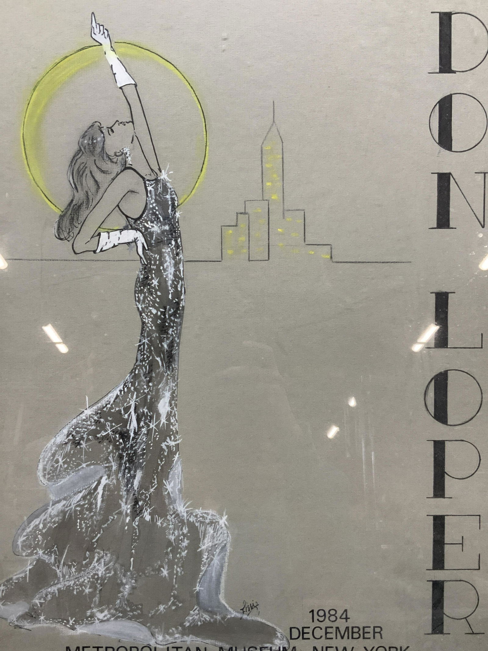 Signed Tissie 1984 MET, Figural Illustration (1 of 9)