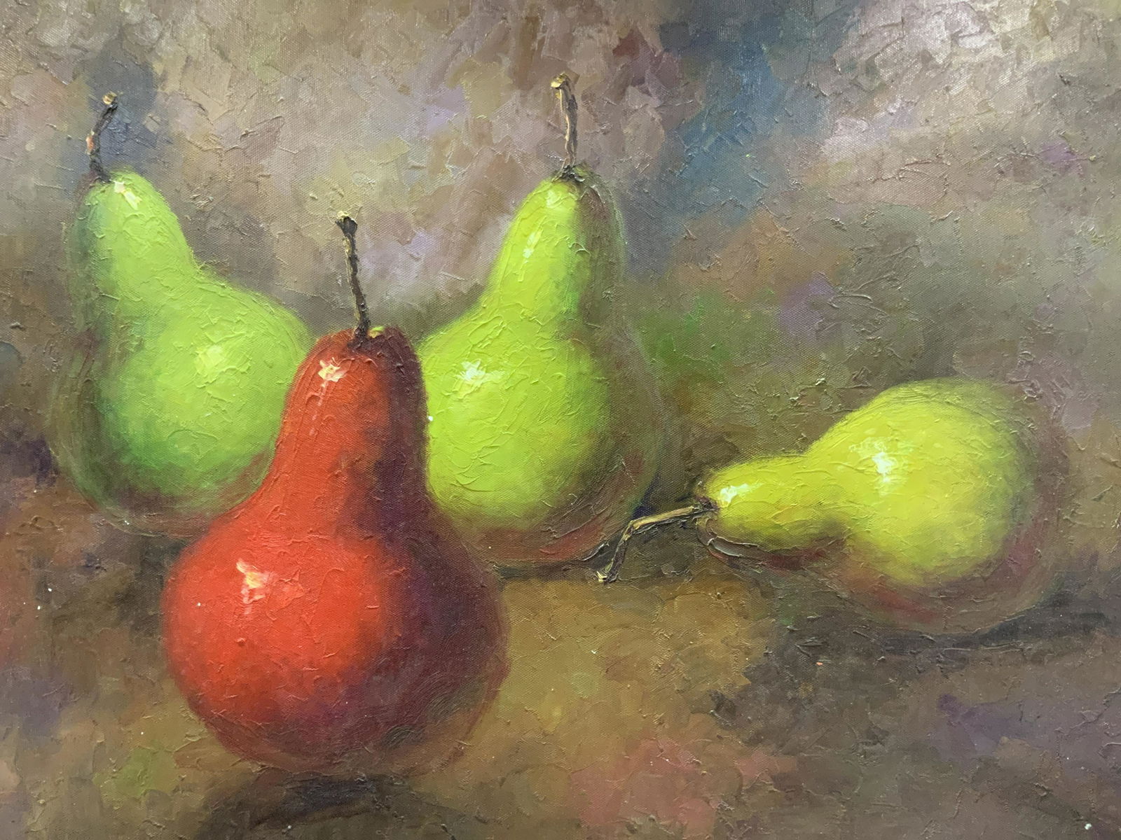 Rod Signed Pear Still Life Oil Painting (1 of 10)