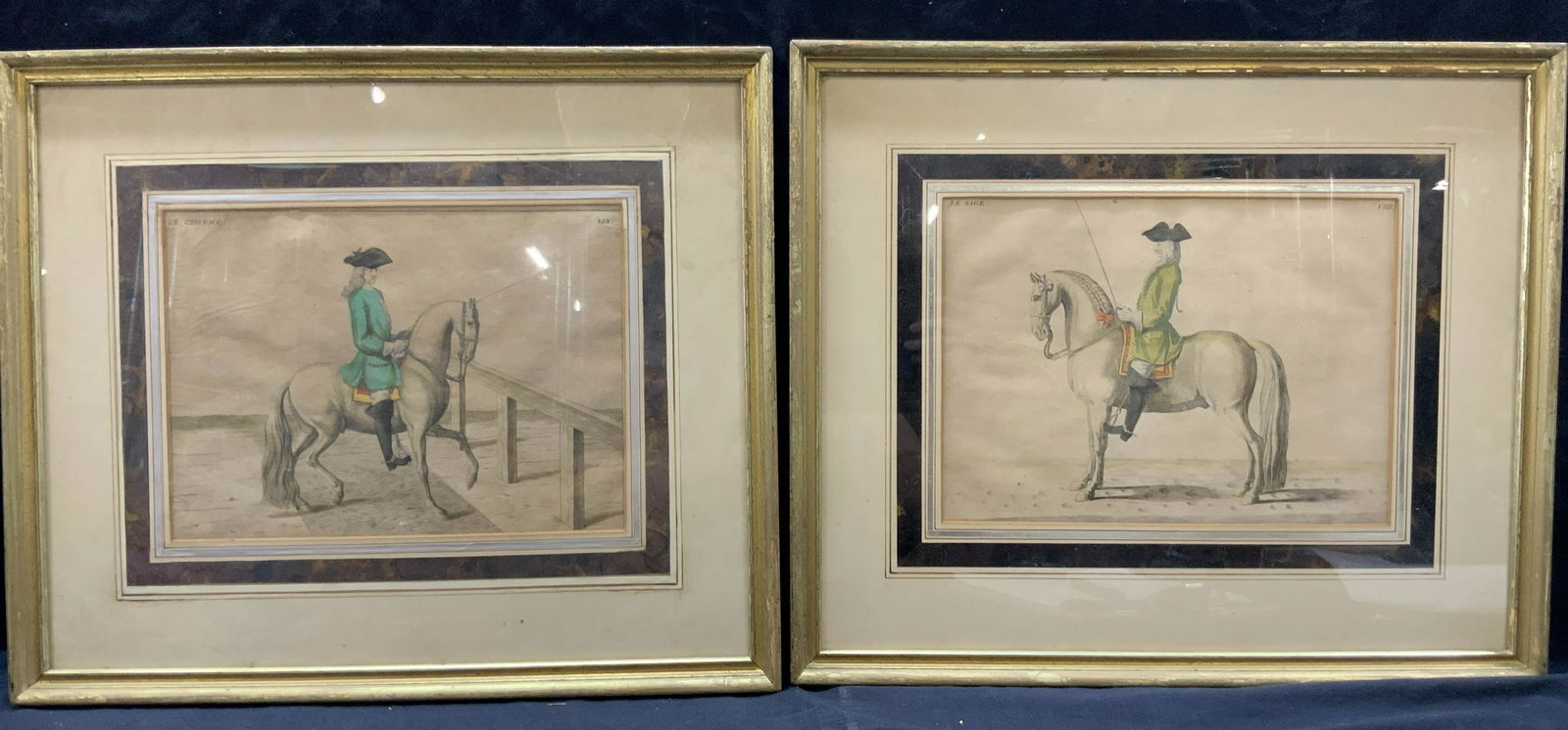 2 Antique Hand Painted Engravings (1 of 11)