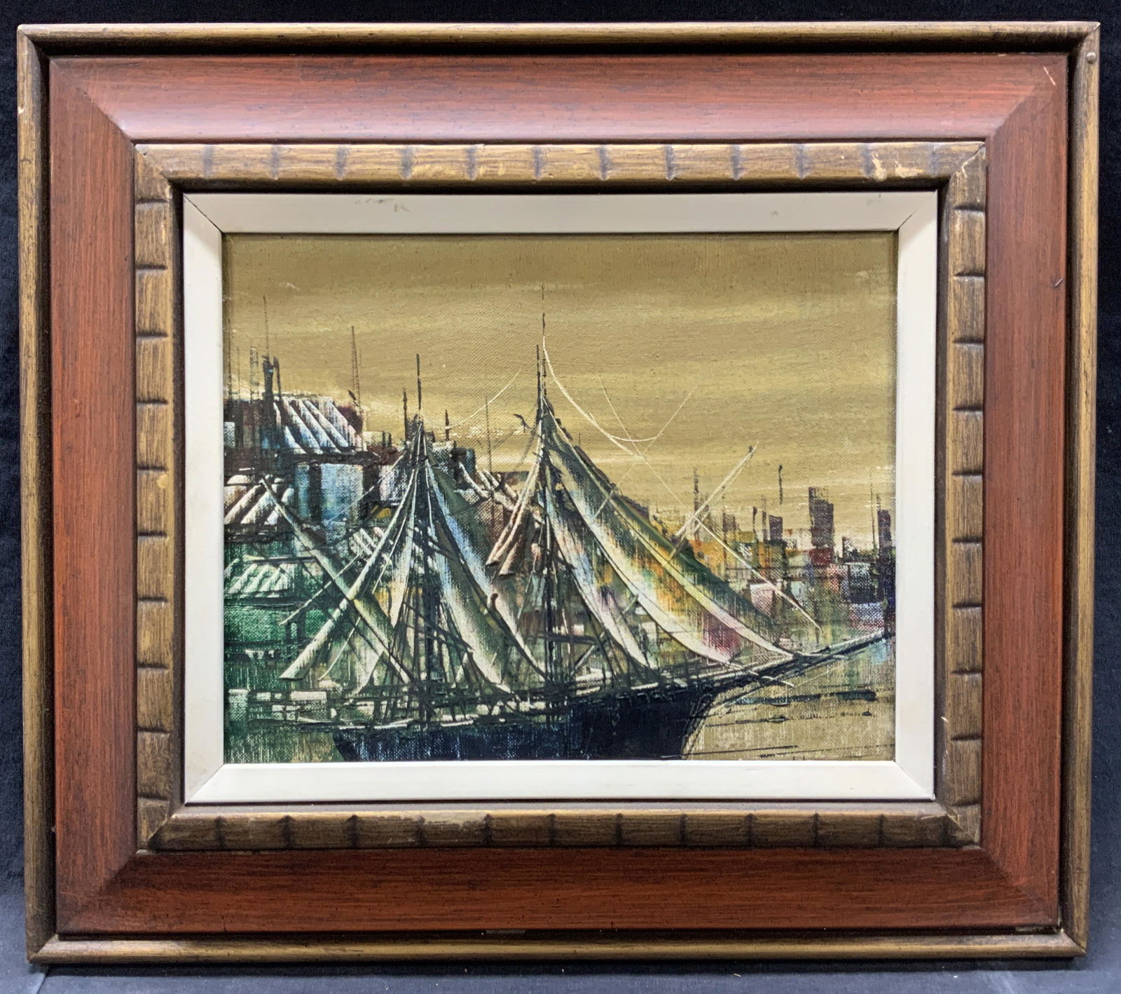 Framed Impressionist Style Maritime Painting (1 of 7)