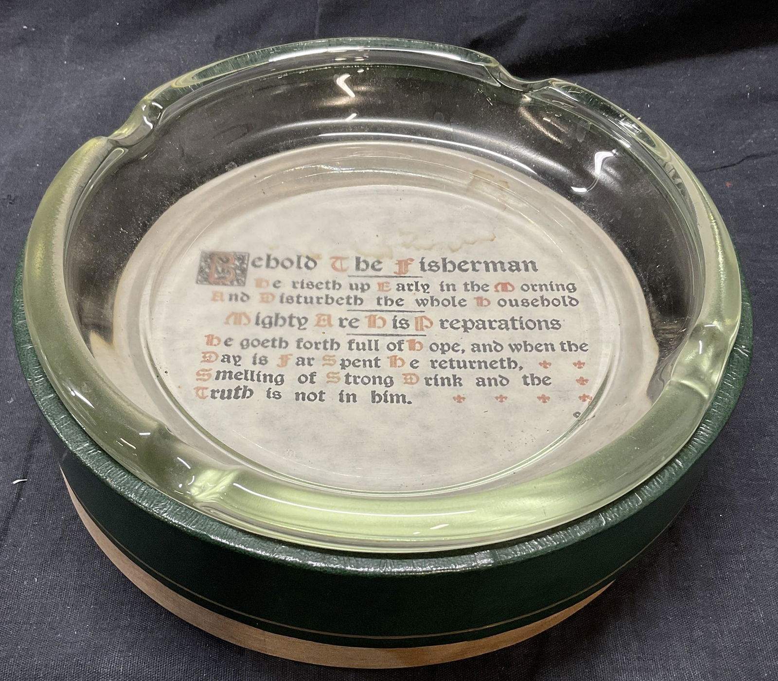 Glass Ash Tray W Fisherman’s Prayer (1 of 6)