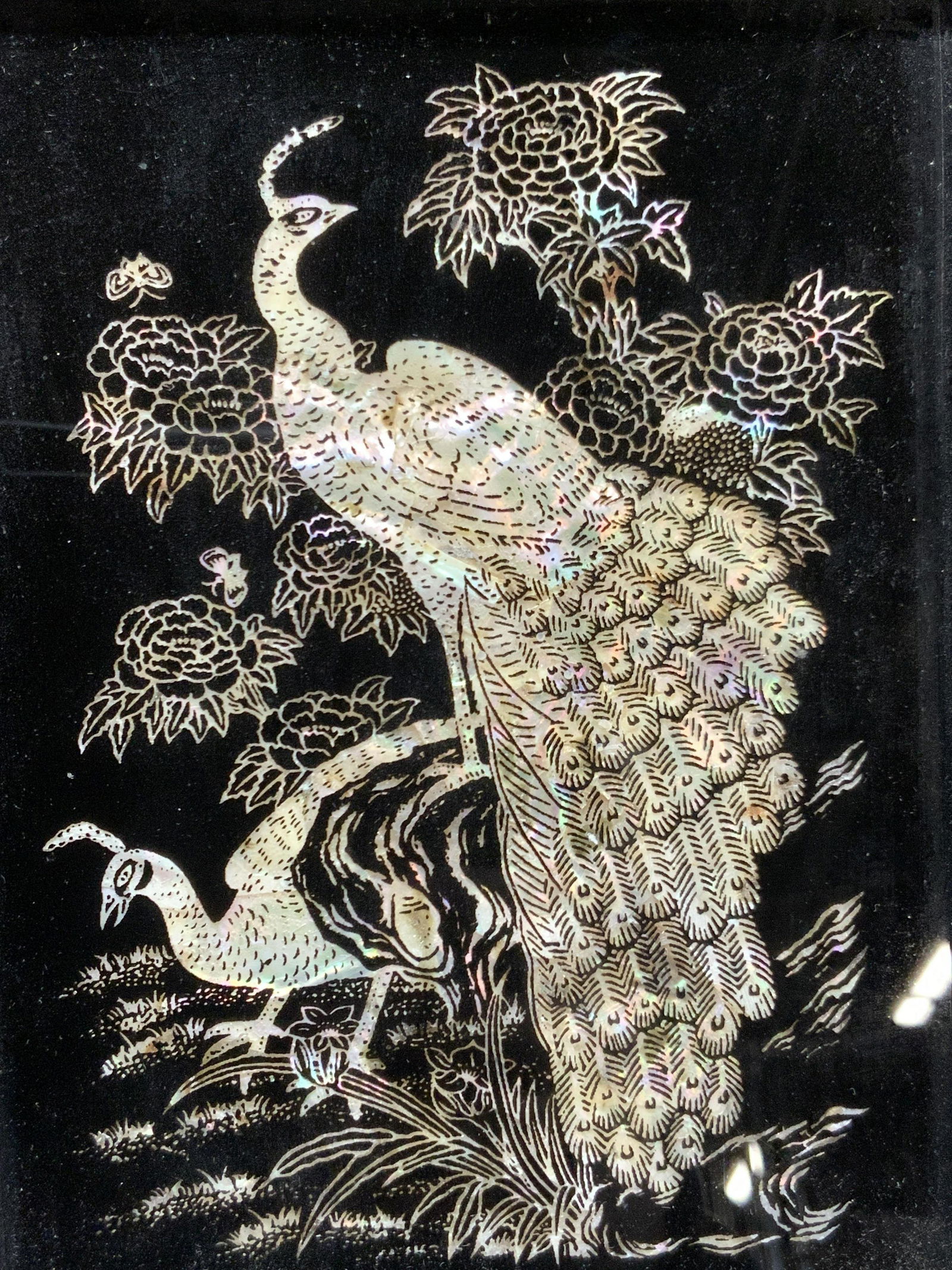 Reverse Painting On Glass Peacocks (1 of 9)