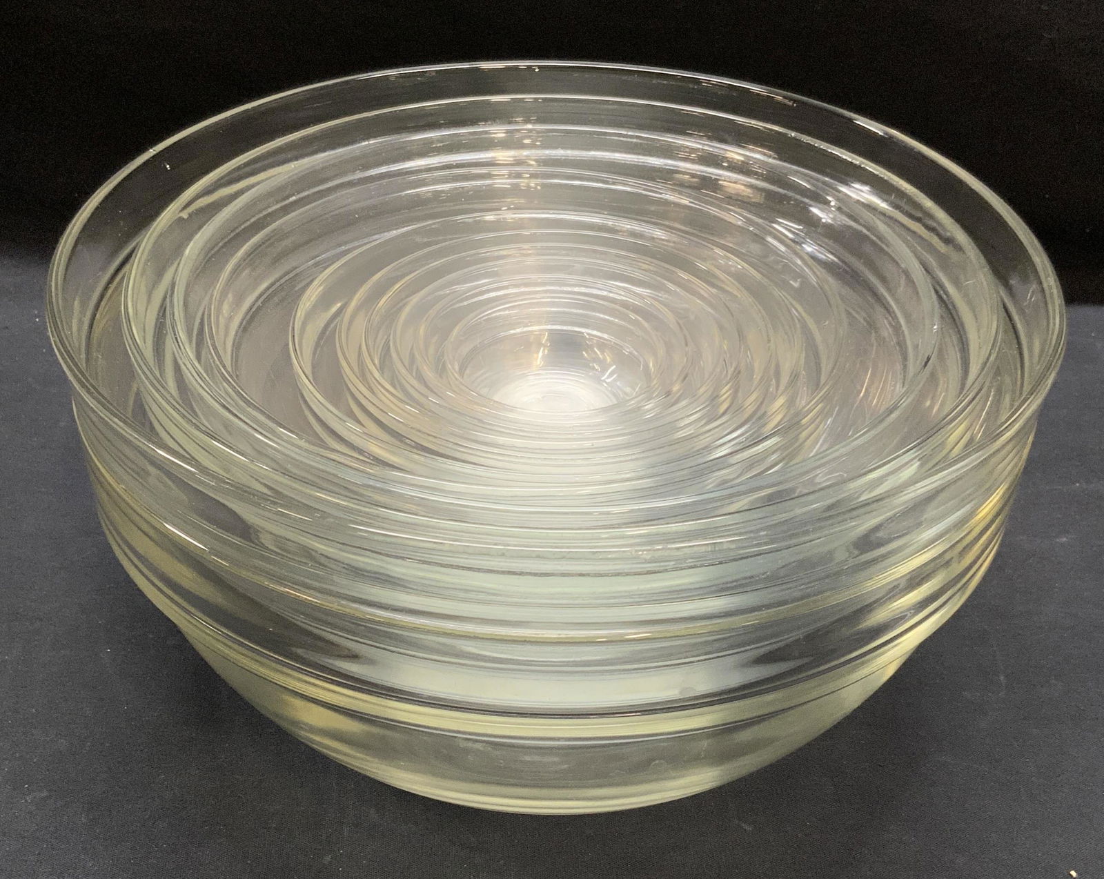 Set 11 DURALEX Glass Nesting Kitchen Bowls, France (1 of 6)