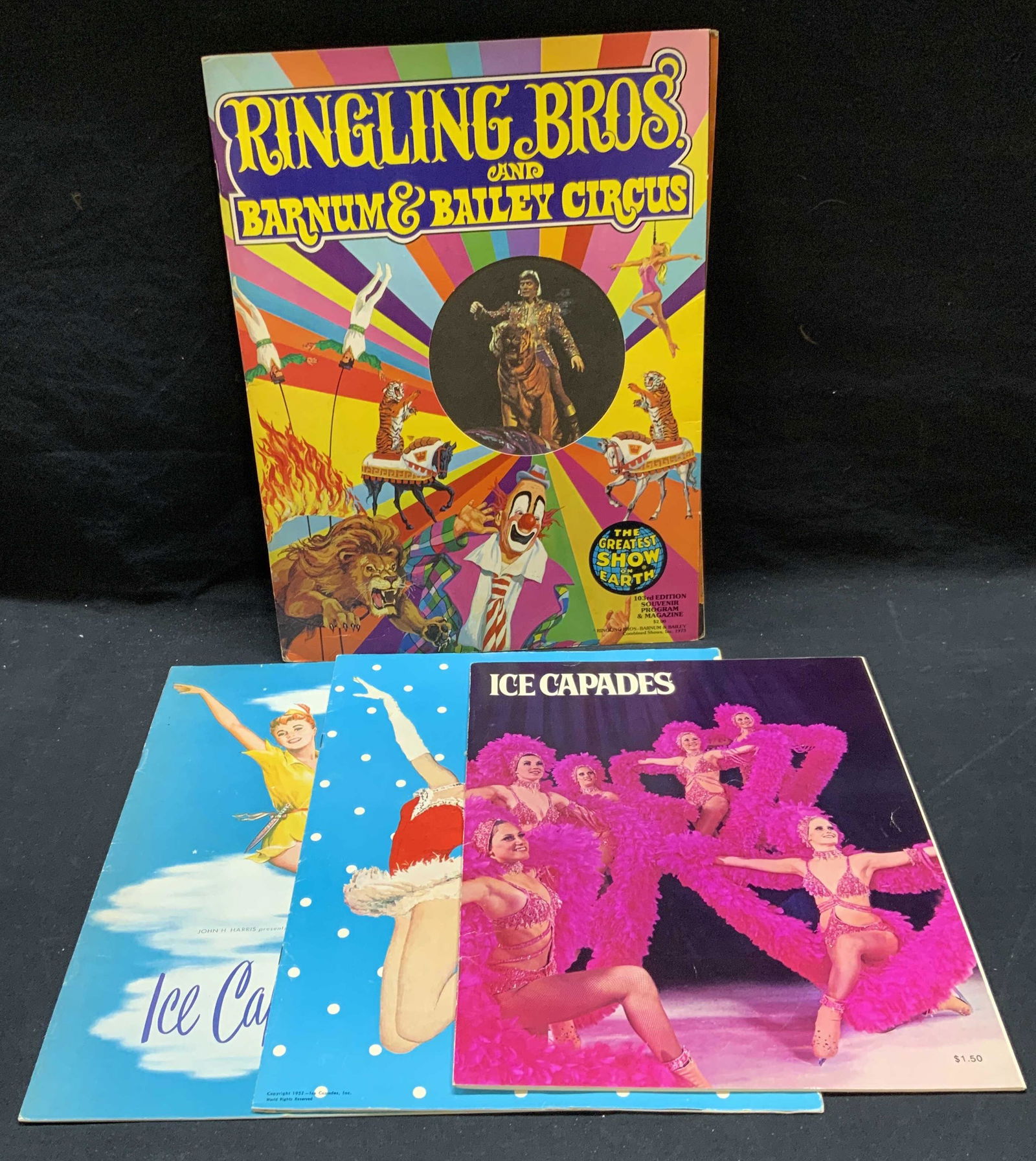 Lot 4 Vintage Ice Capades & Circus Programs (1 of 9)