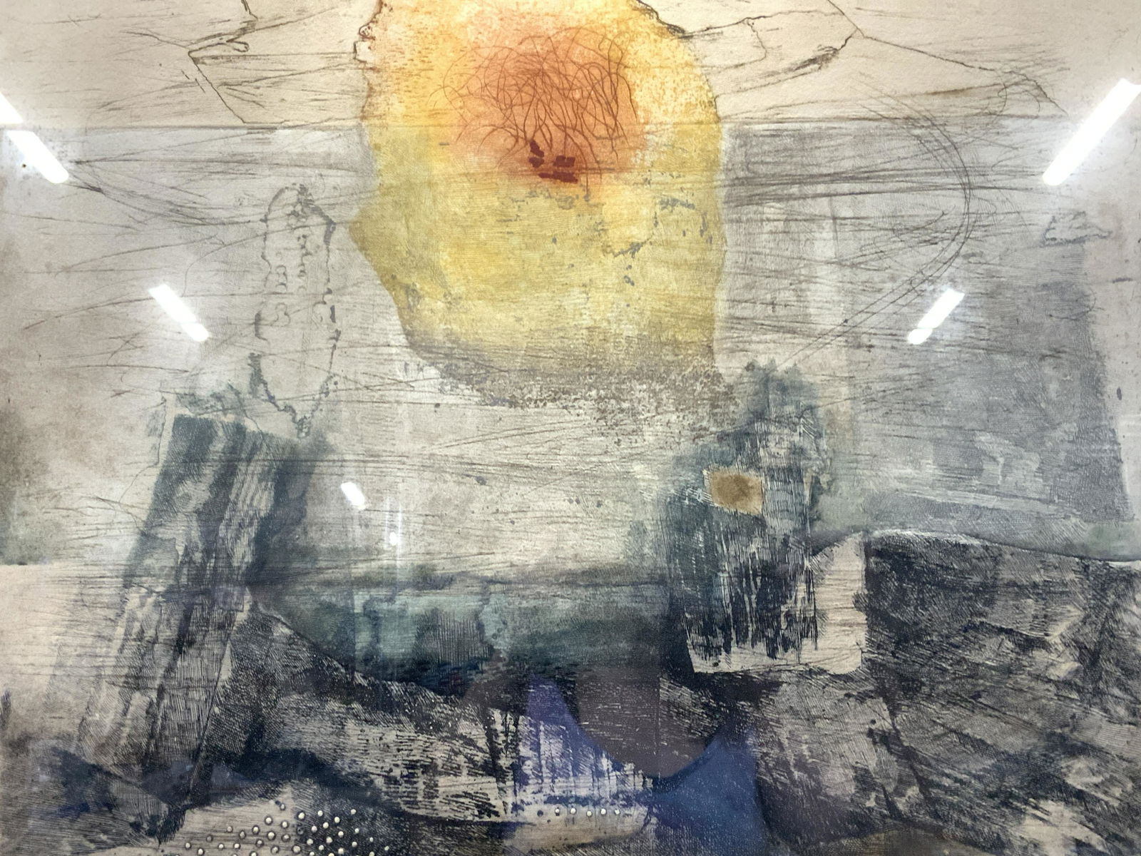 Signed & Numbered Surrealist Abstract Block Print (1 of 12)