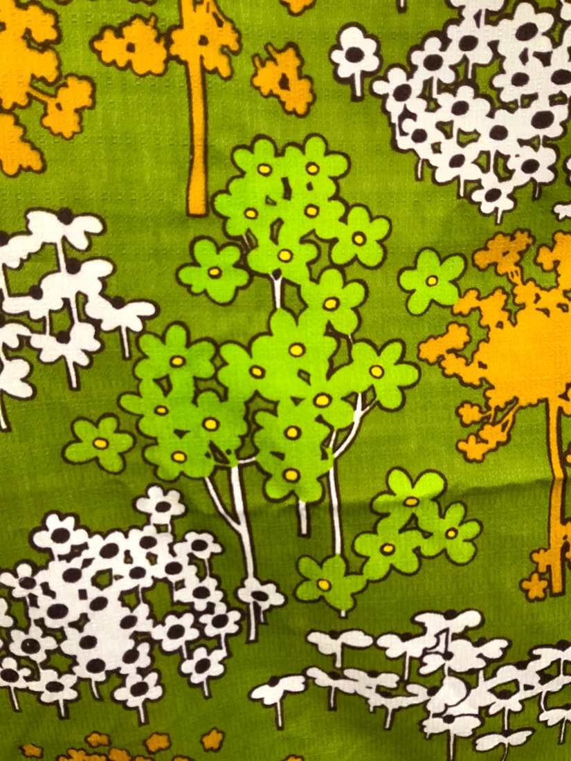 Mid Cent Curtain Panel/Tablecloth w Pop Art (1 of 7)