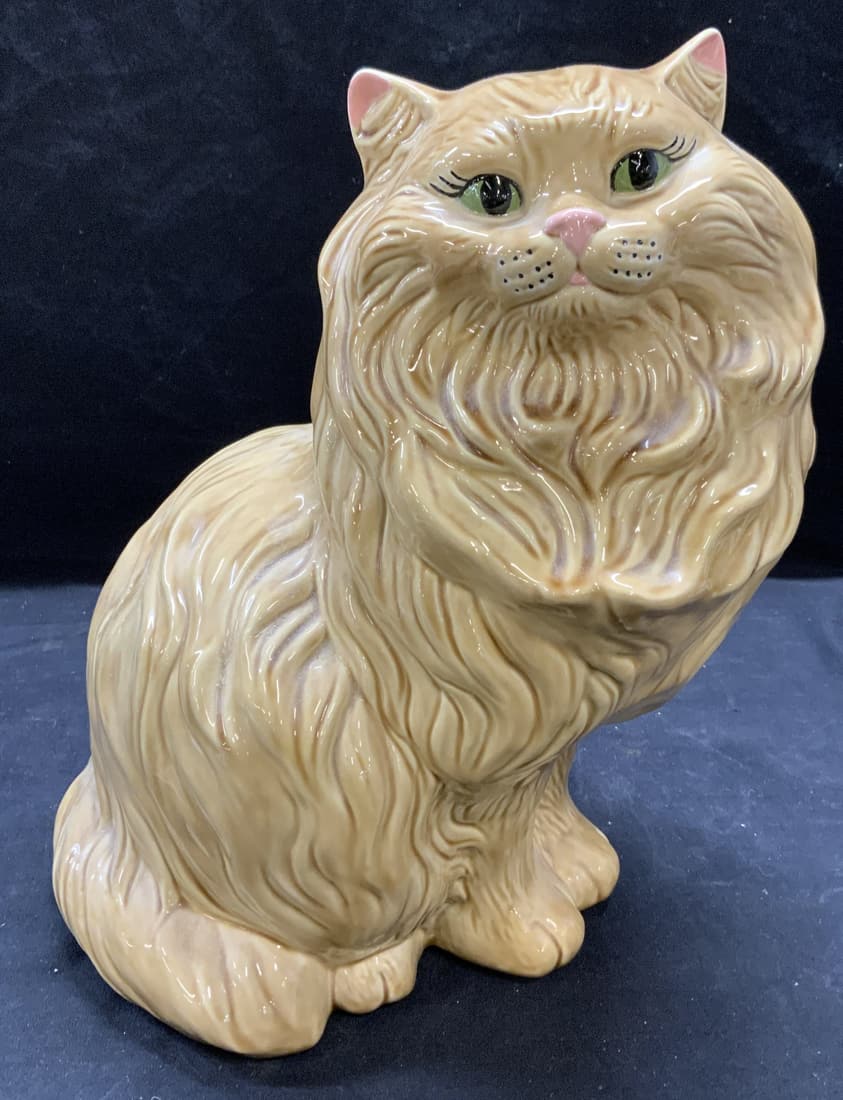Brown Ceramic Persian Cat Figural 2ft2in (1 of 6)