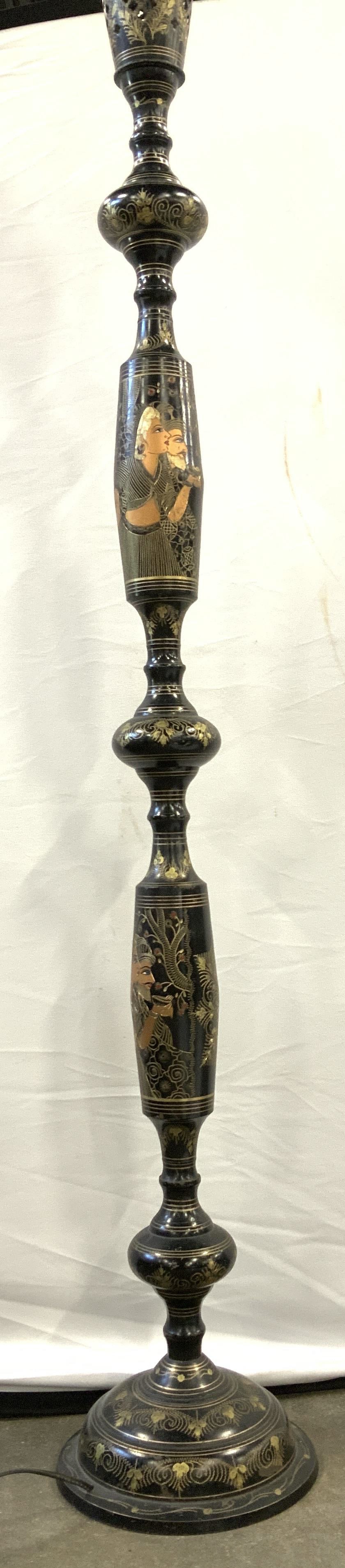 Persian Toleware Tall Floor Lamp (1 of 10)