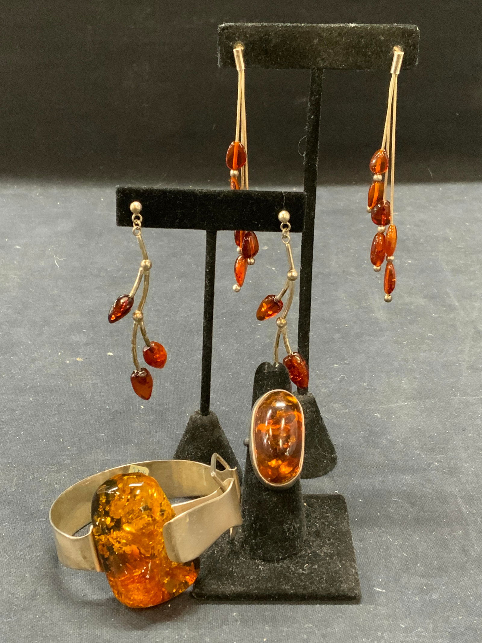 Lot4 Sterling Silver, Amber & Costume Jewelry (1 of 11)