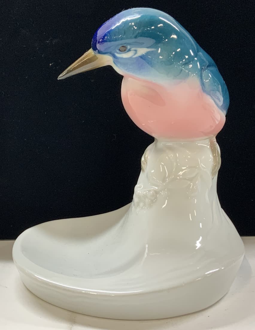 Karl Ens Porzellan Volkstedt Bird Statue, Germany (1 of 6)