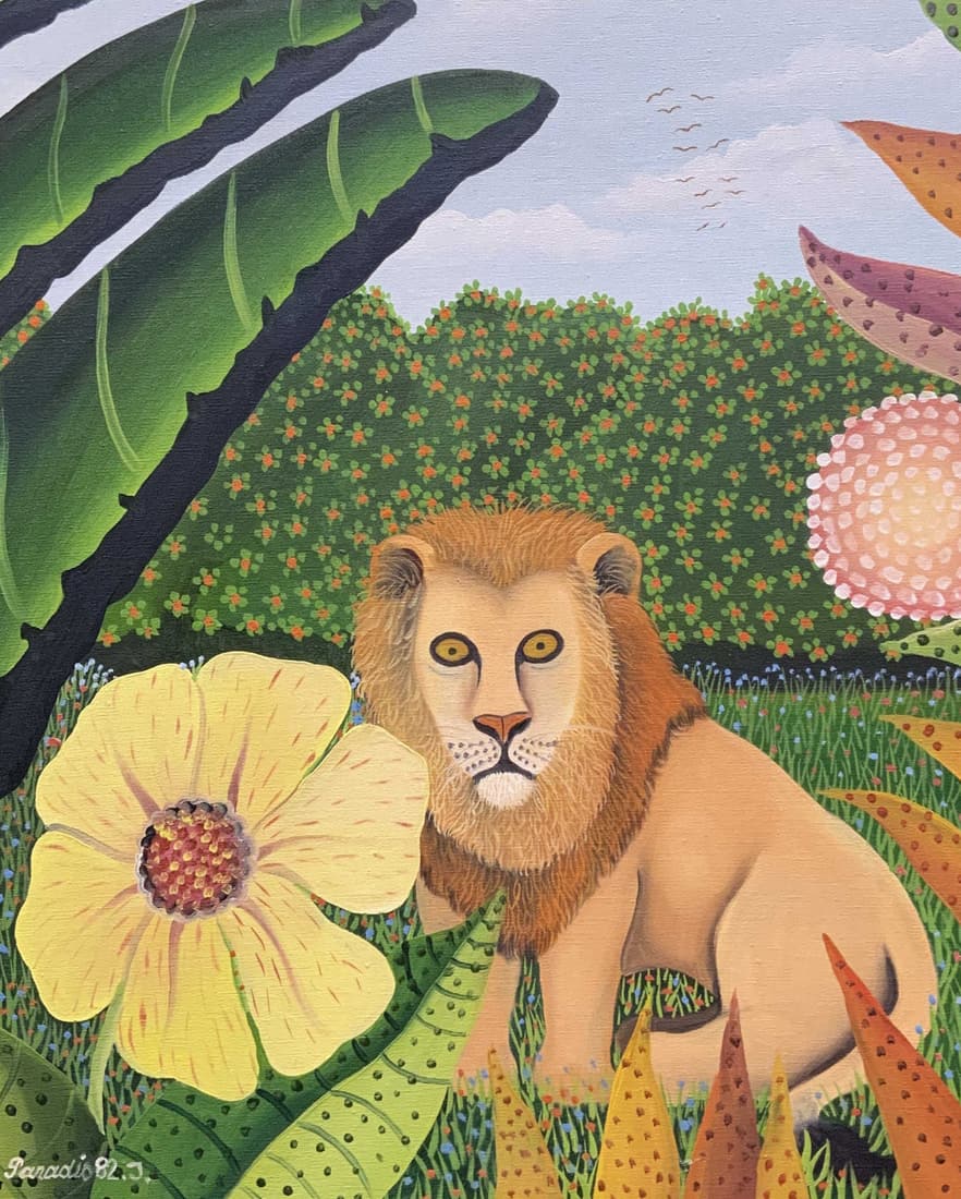 Branko Paradis Jungle Lion Oil Painting (1 of 7)