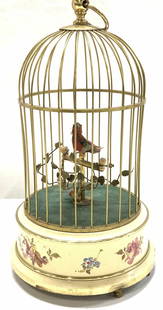 Sold at Auction: BRASS BIRD CAGE