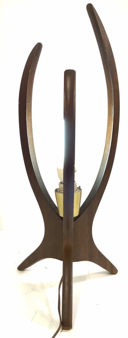 Mid Century Modern Sculptural Wood Lamp (1 of 7)