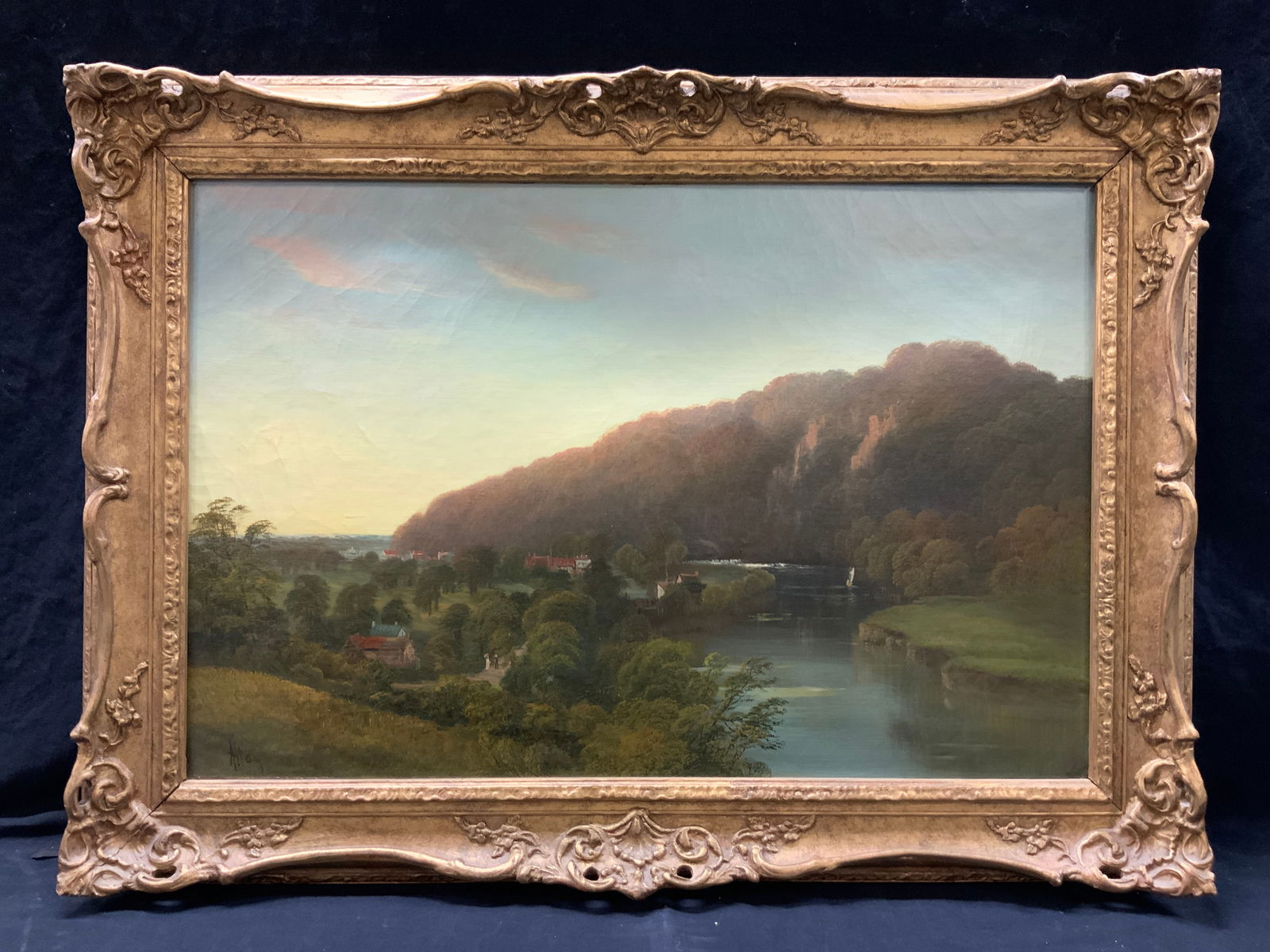 Allen Signed River Wye Above Chepstow Oil Painting (1 of 10)