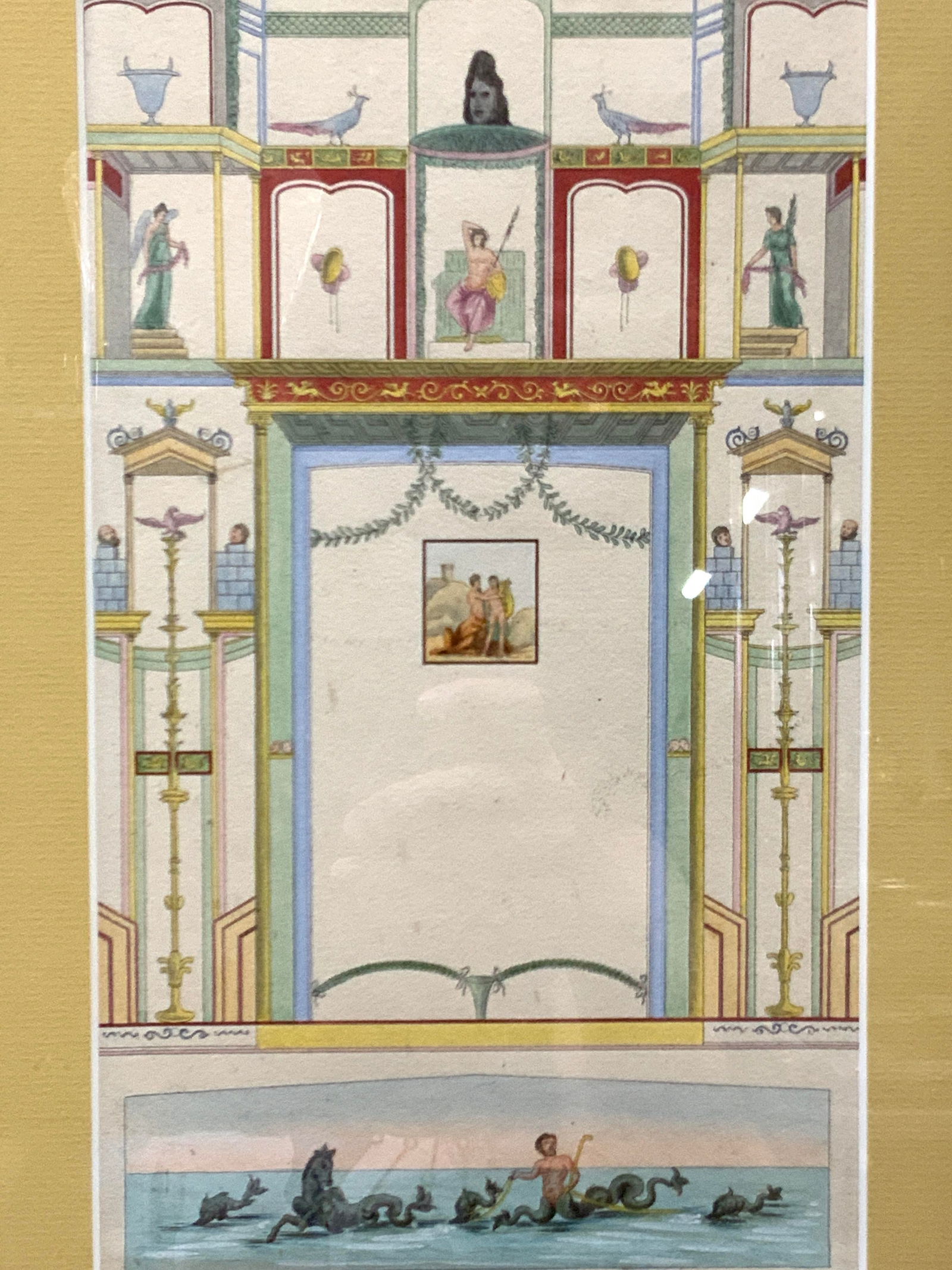 Multi Media Pompeian Wall Painting Illustration (1 of 10)
