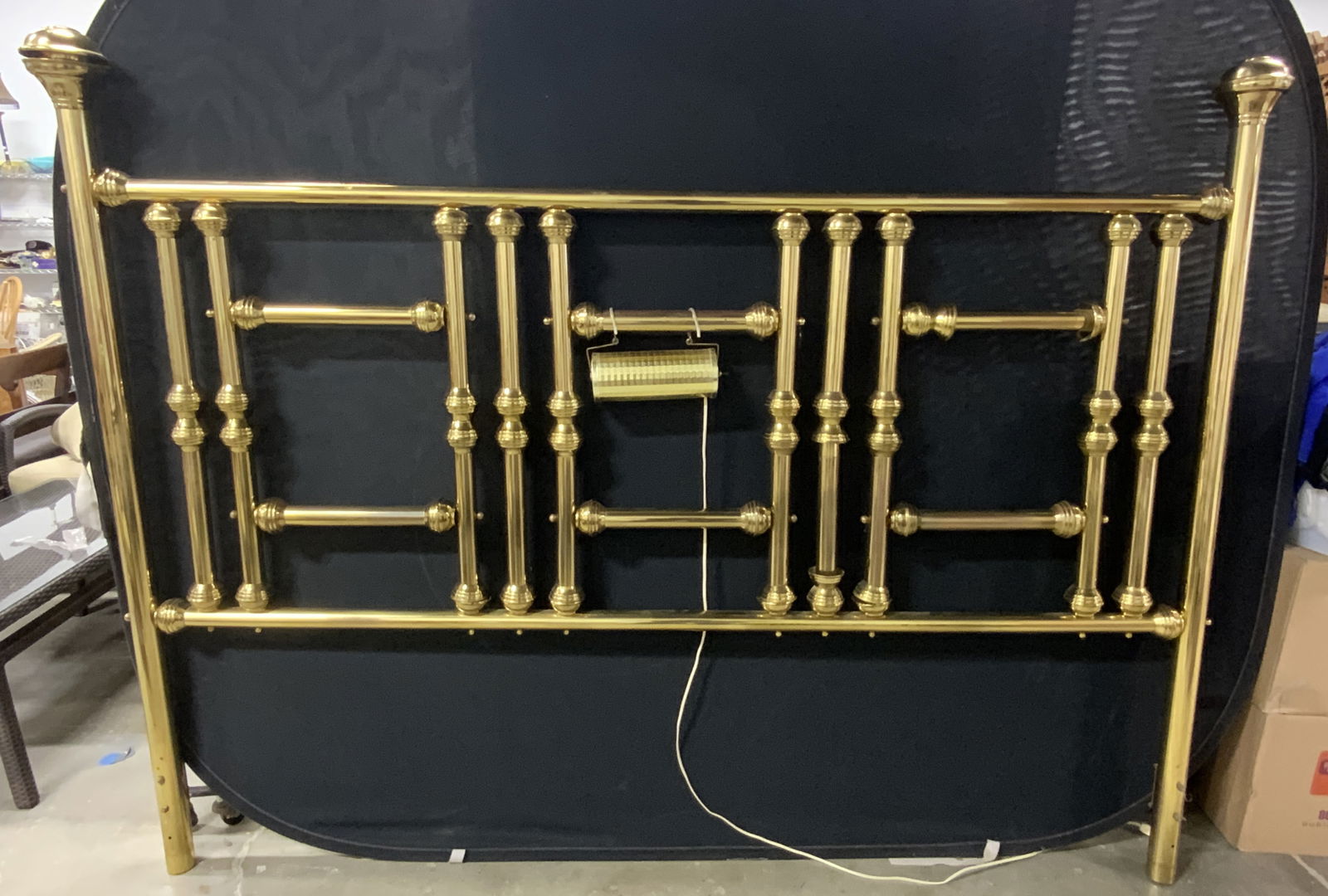 Heavy Brass Headboard W Light (1 of 7)