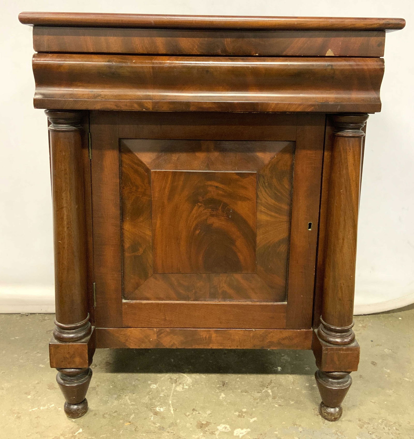 Vintage Wooden Side Table W Drawer & Cabinet (1 of 8)