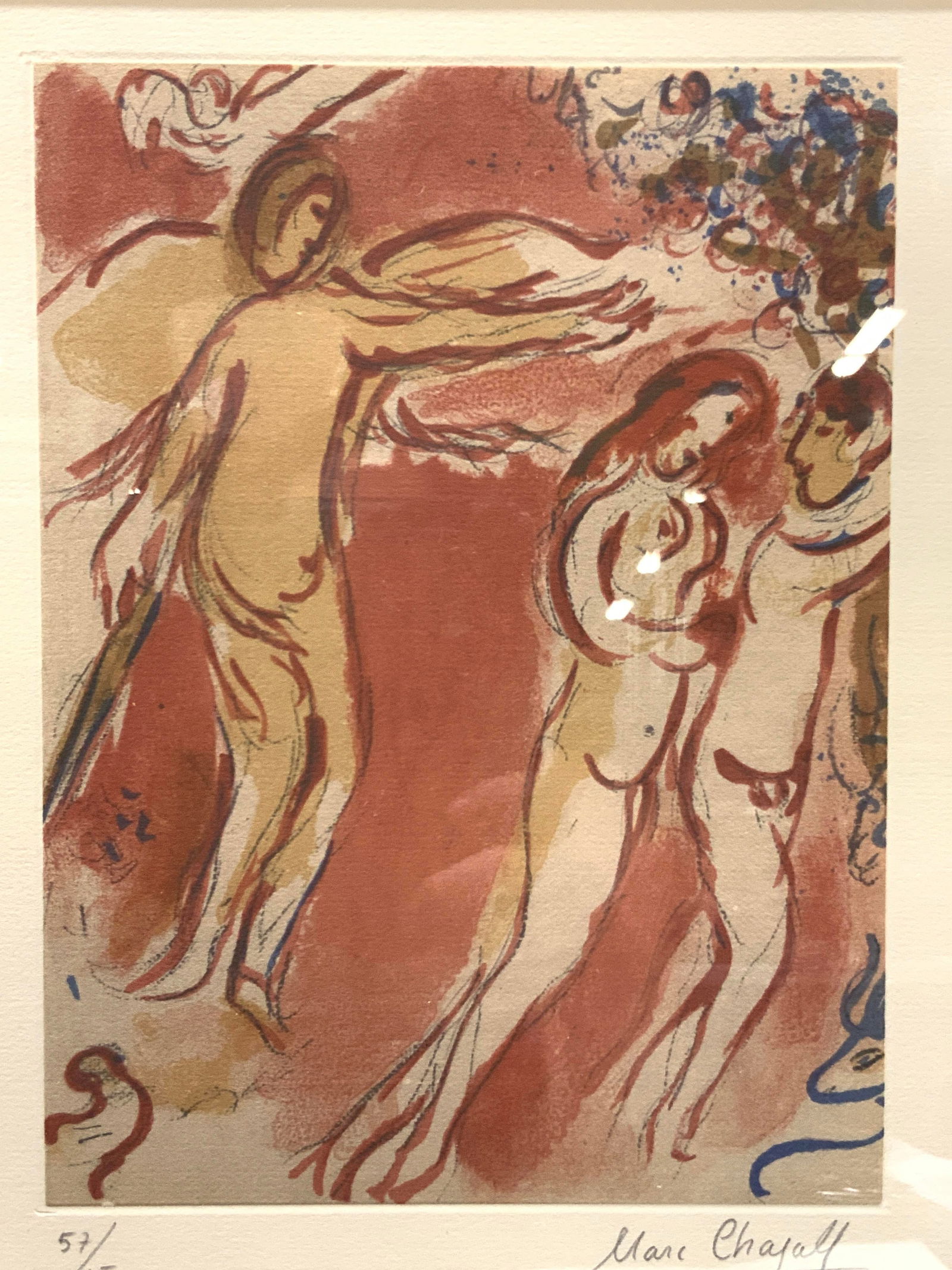 ATTR CHAGALL Signed Adam & Eve Exiled Etching (1 of 9)